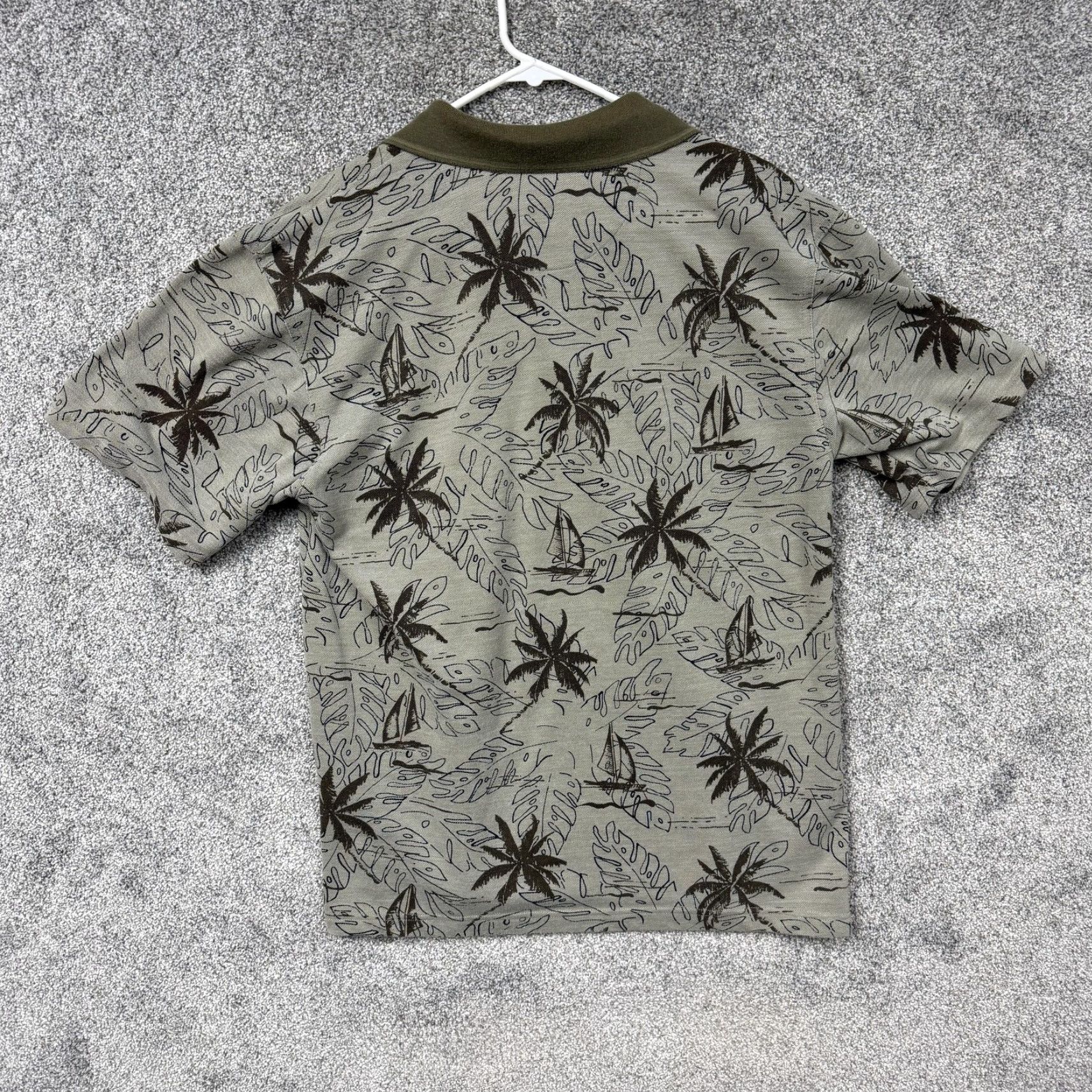 Bugle Boy VINTAGE Bugle Boy Polo Shirt Mens M Green Knit Palm Tree Tropical Cabana Y2K Size US M / EU 48-50 / 2 - 6 Thumbnail