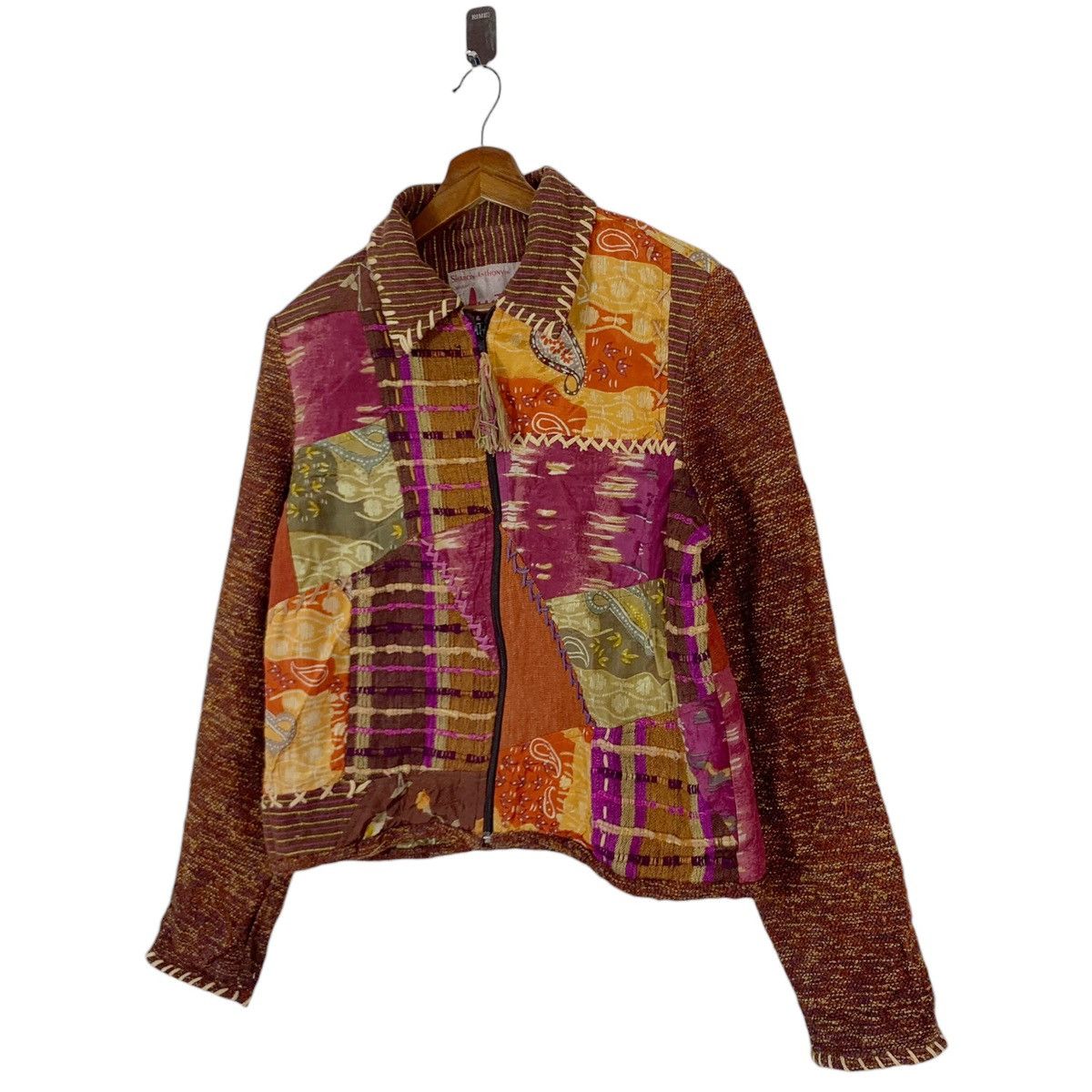 Designer × Native × Vintage VINTAGE SHARON ANTHONY CRYSTAL PATCH WORK JACKET Size M / US 6-8 / IT 42-44 - 2 Thumbnail