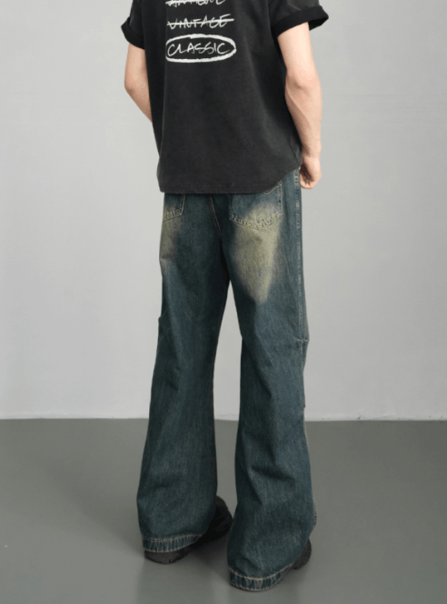 Japanese Brand × Jean Men's American retro distressed flared jeans y2k Size US 32 / EU 48 - 5 Thumbnail