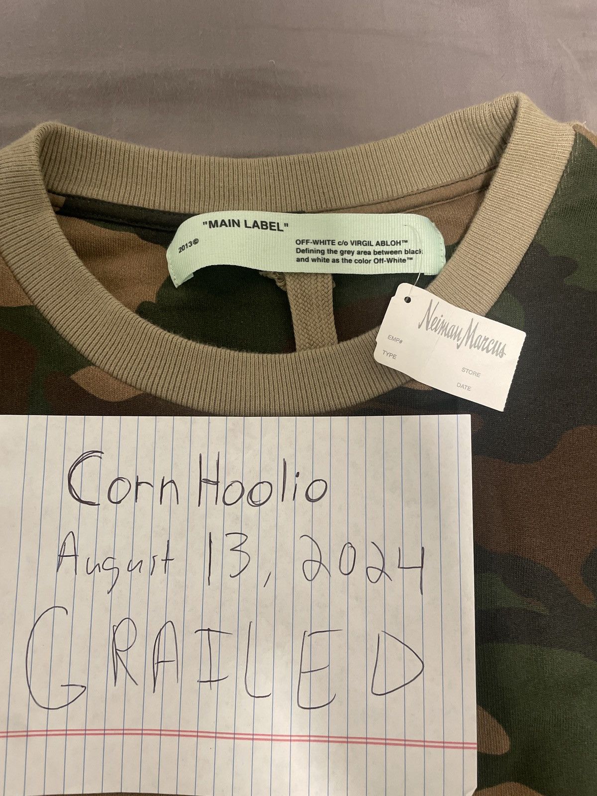 Off-White × Virgil Abloh Off-White Camo Crew Size US XL / EU 56 / 4 - 3 Thumbnail