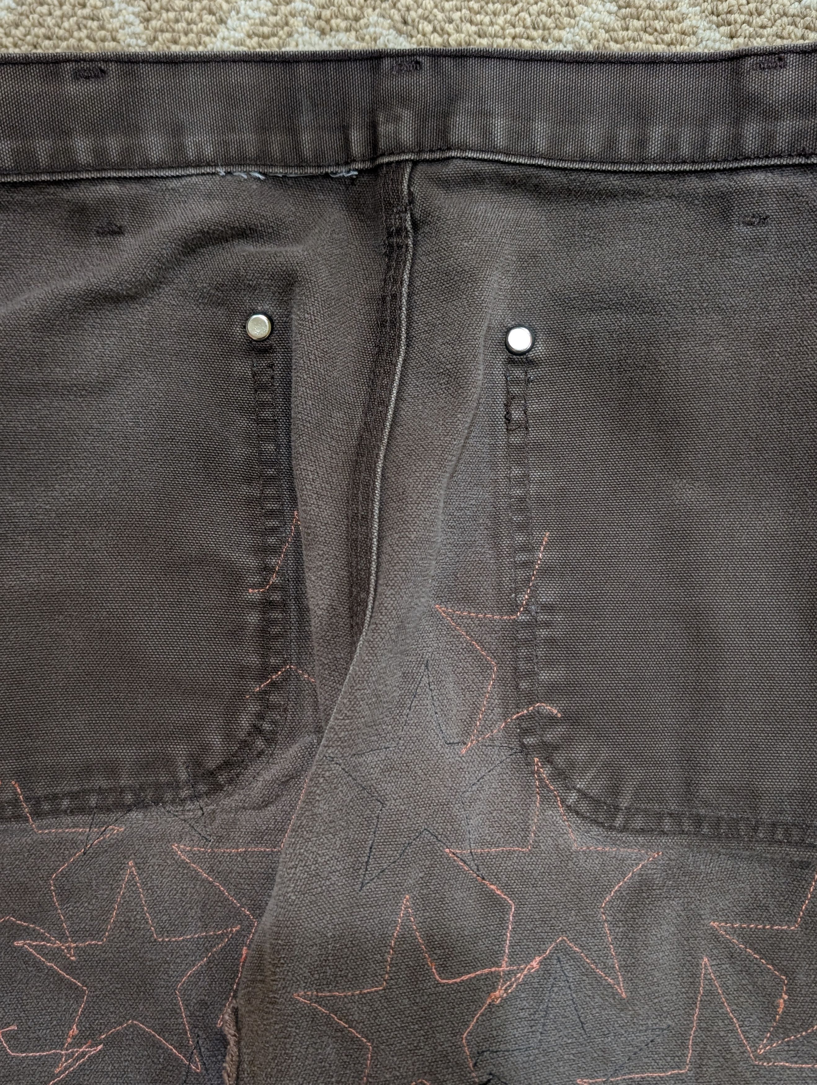 Chrome Hearts Chrome Hearts Vegas Carhartt Star Patch Double Knee Brown Size US 33 - 18 Thumbnail
