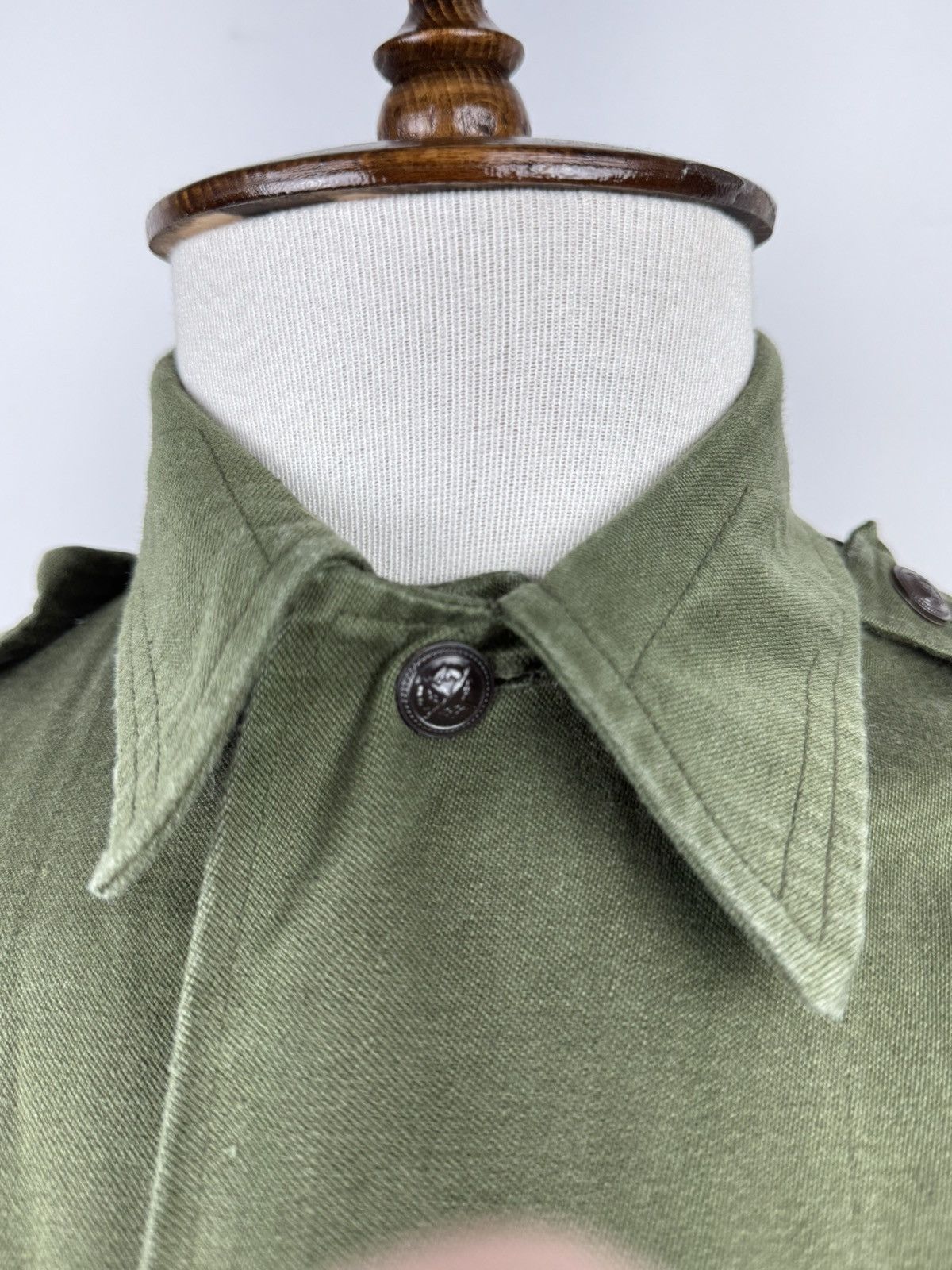 Other Men’s Vintage Unbranded 60’ Military Long Sleeve Khaki Shirt Size US M / EU 48-50 / 2 - 3 Thumbnail