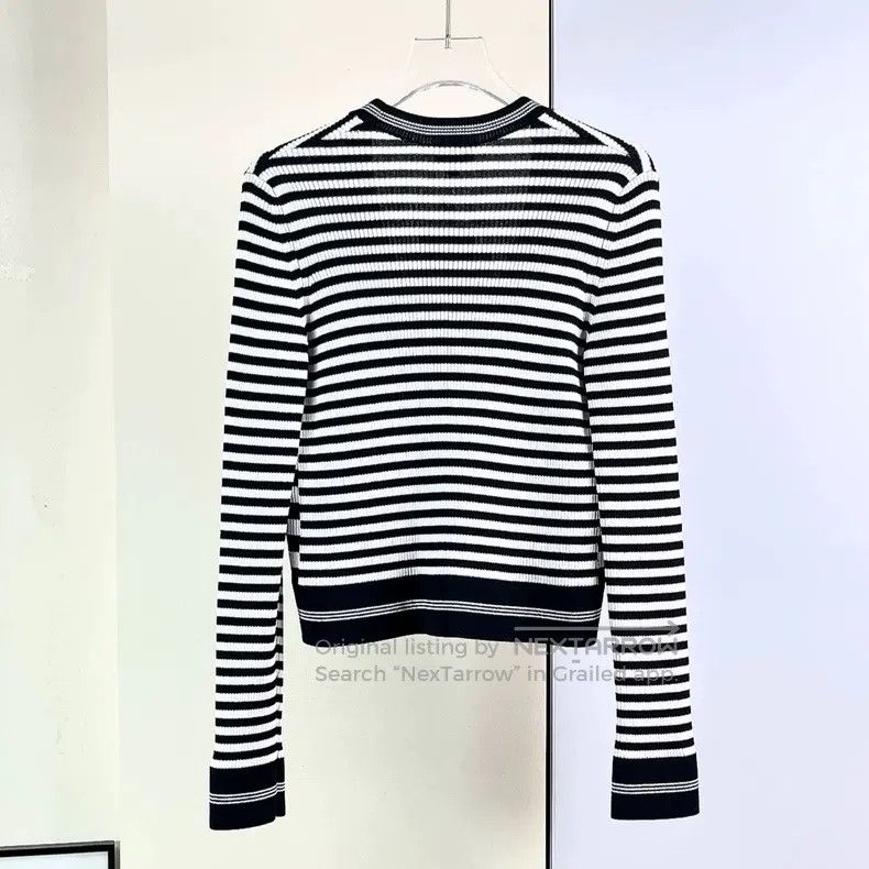 Chanel Chanel 23C striped knitted cardigan coat Size S / US 4 / IT 40 - 3 Thumbnail
