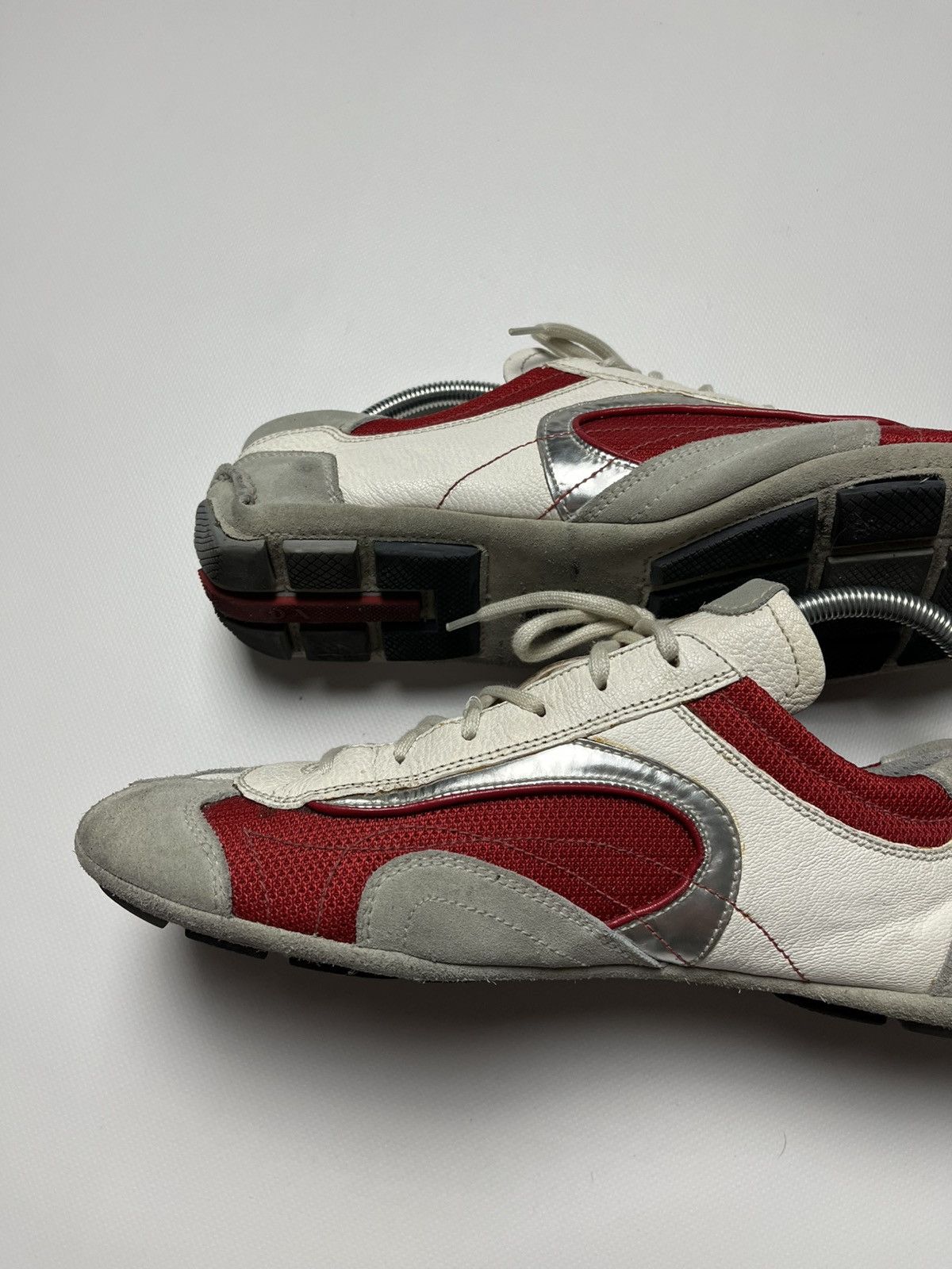 Prada Prada Sport Monte Carlo Red Mesh & Leather Sneakers Low Size US 9 / EU 42 - 8 Thumbnail