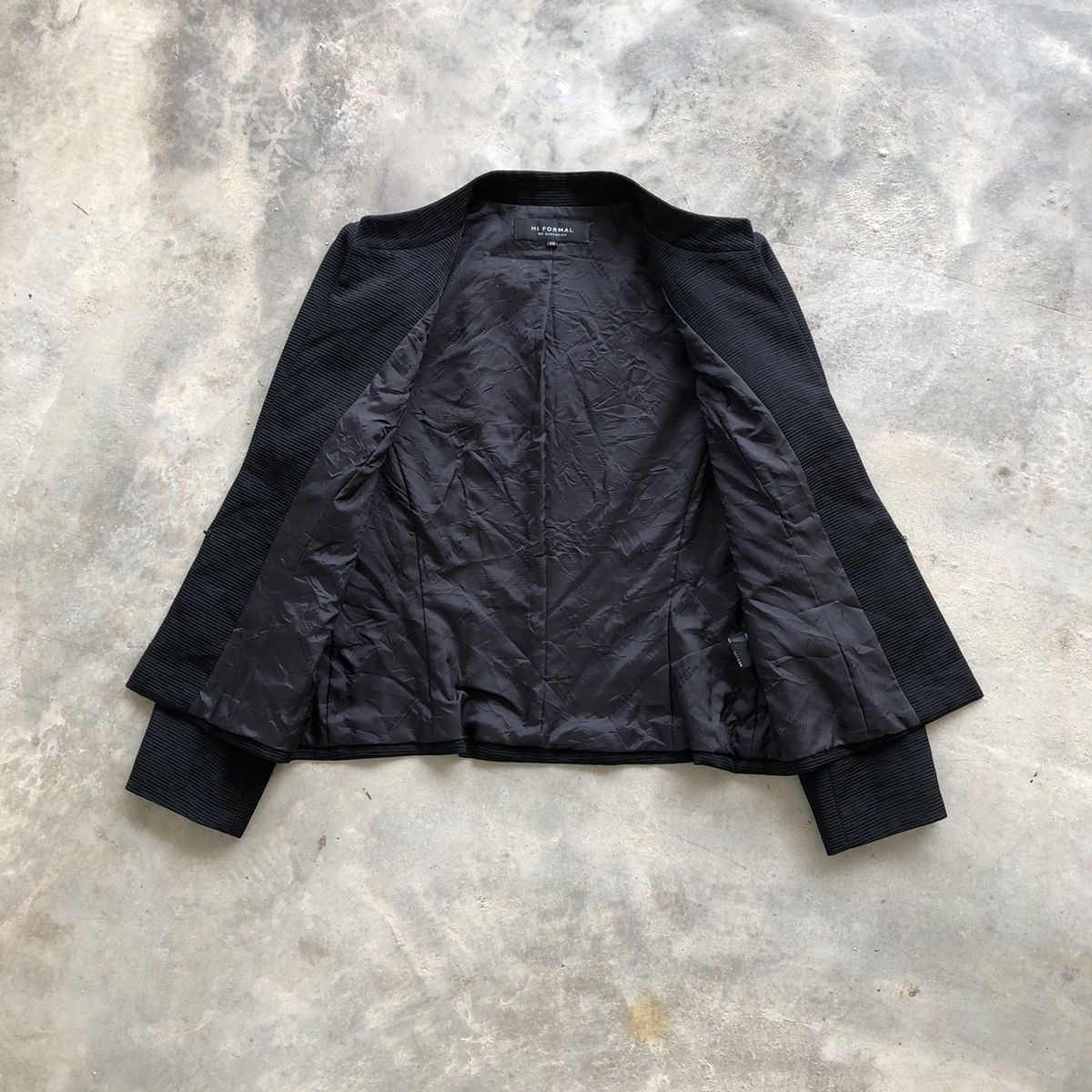 Givenchy Hi Formal by GIVENCHY Black Triacetate Clip Closure Jacket Size L / US 10 / IT 46 - 2 Thumbnail
