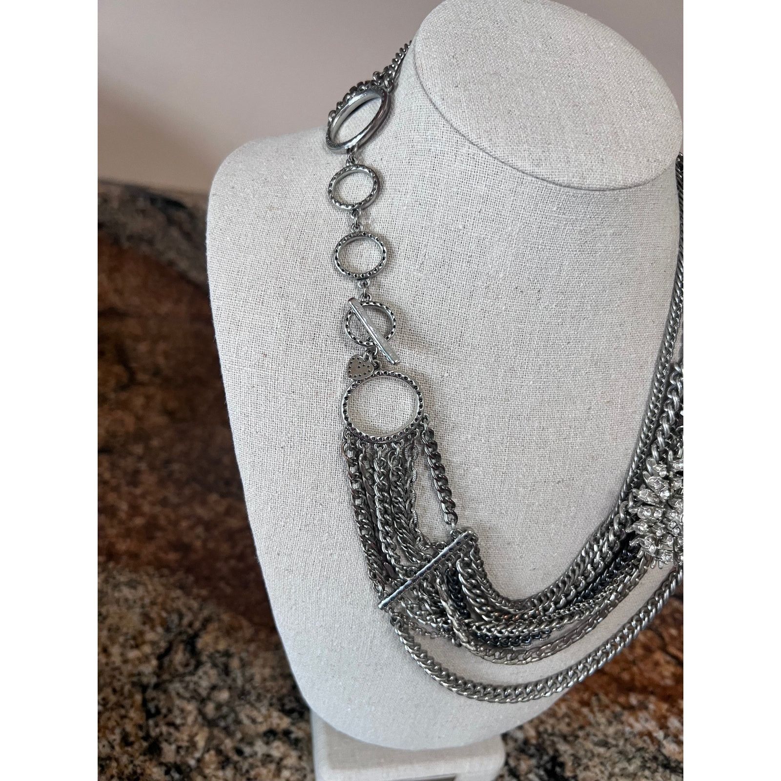 & Other Stories Stella and Dot Multi Chain Rhinestone Necklace Size ONE SIZE - 2 Thumbnail