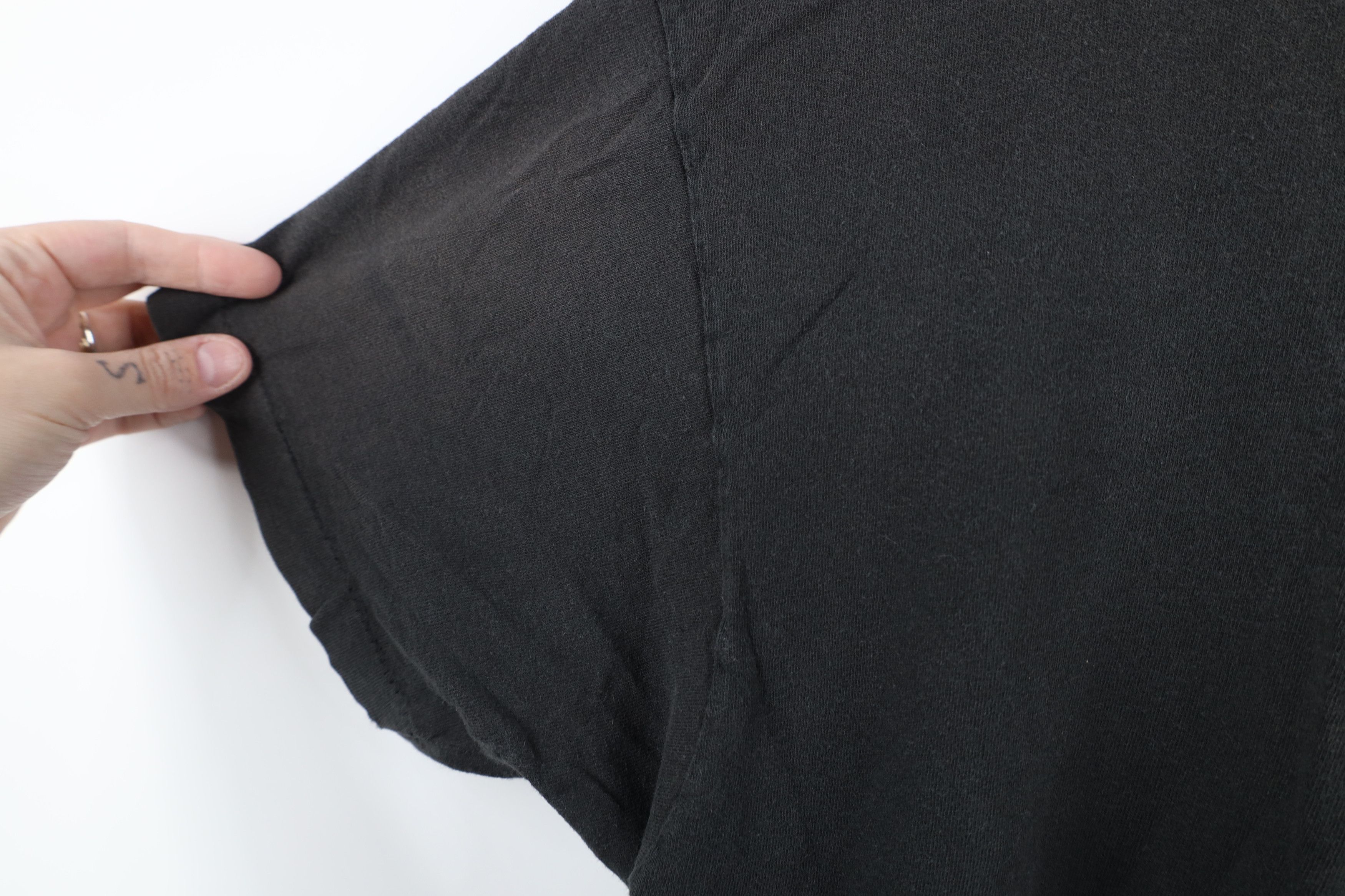 Vintage Vintage 90s Streetwear Faded Cotton Pocket T-Shirt Black USA Size US XL / EU 56 / 4 - 8 Thumbnail