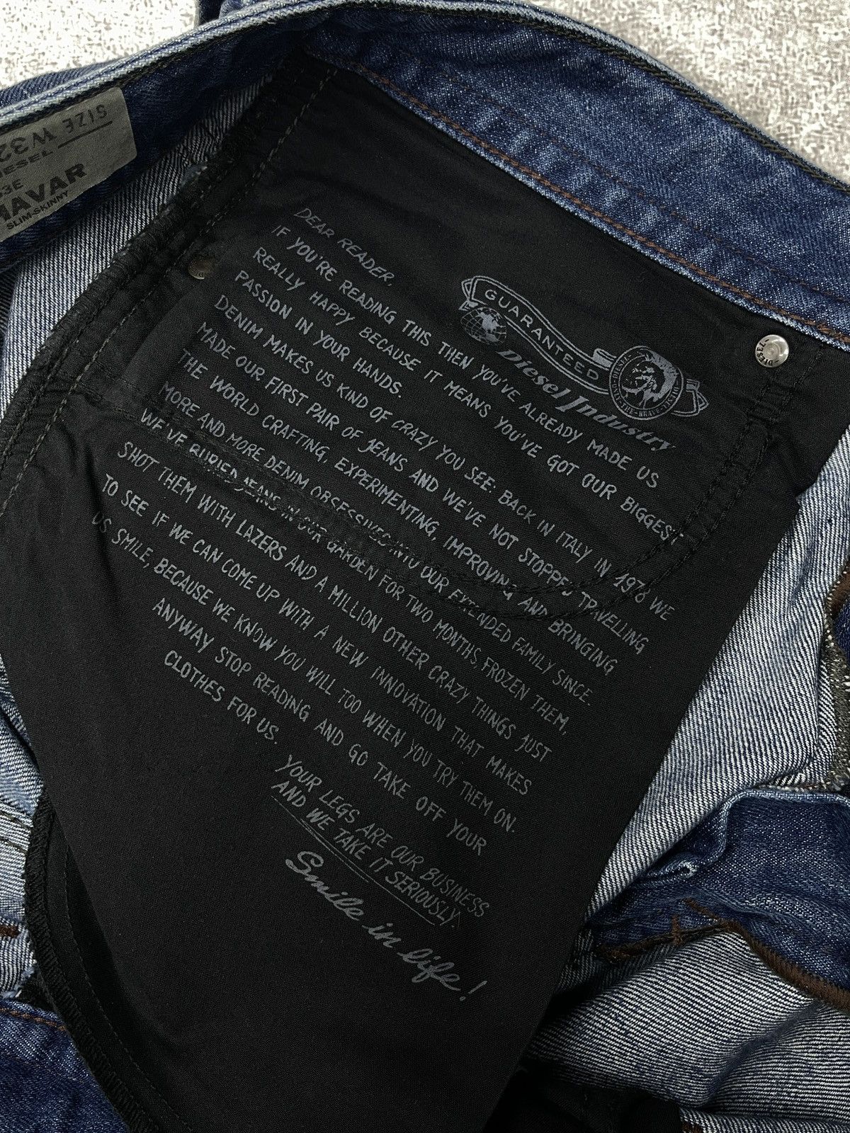 Diesel Mens Diesel Thavar Denim Jeans Blue Y2K Size US 32 / EU 48 - 18 Thumbnail
