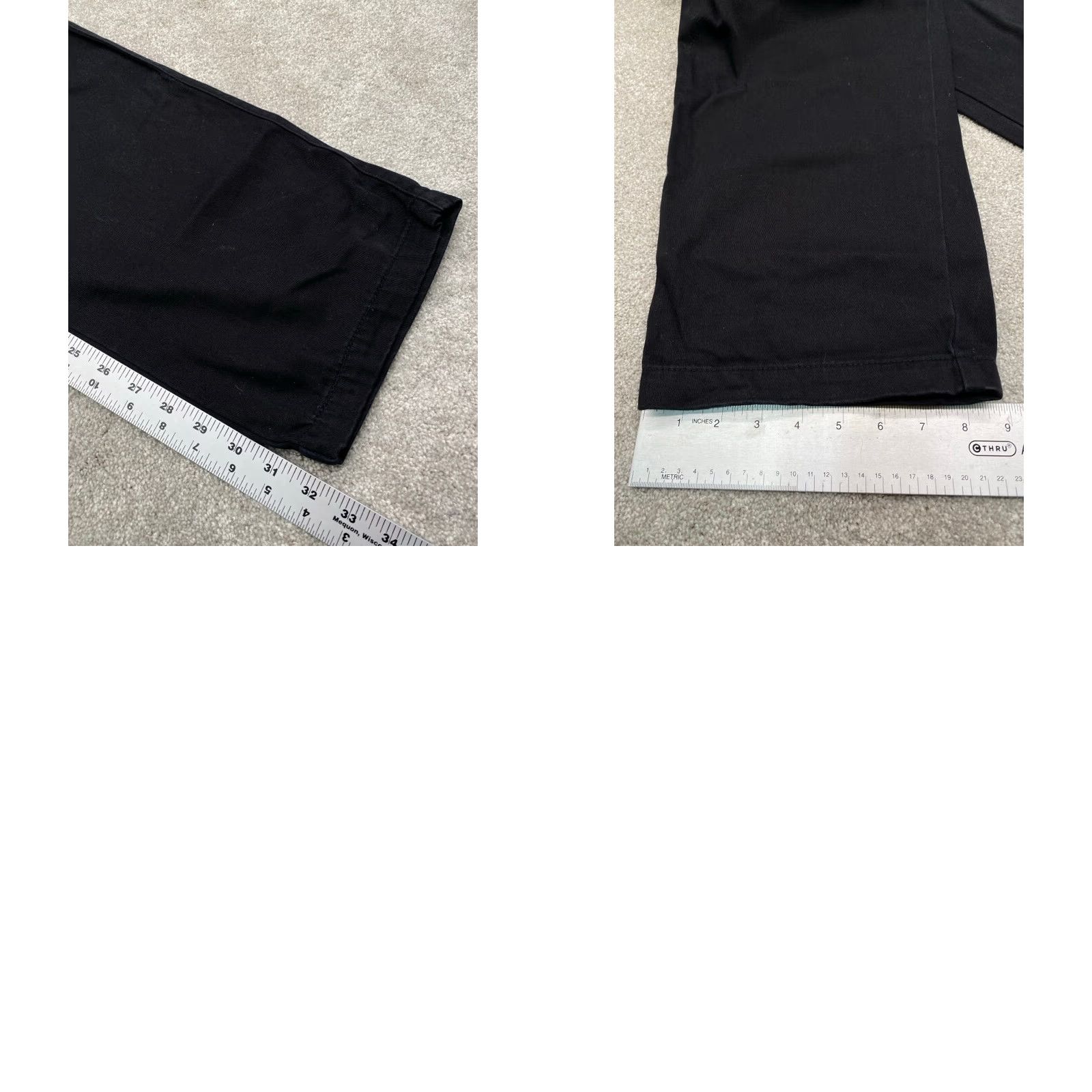 Quiksilver VINTAGE Quicksilver Men's Cargo Pants 33x32 Straight Leg 100% Cotton Black 4297 Size US 33 - 9 Thumbnail