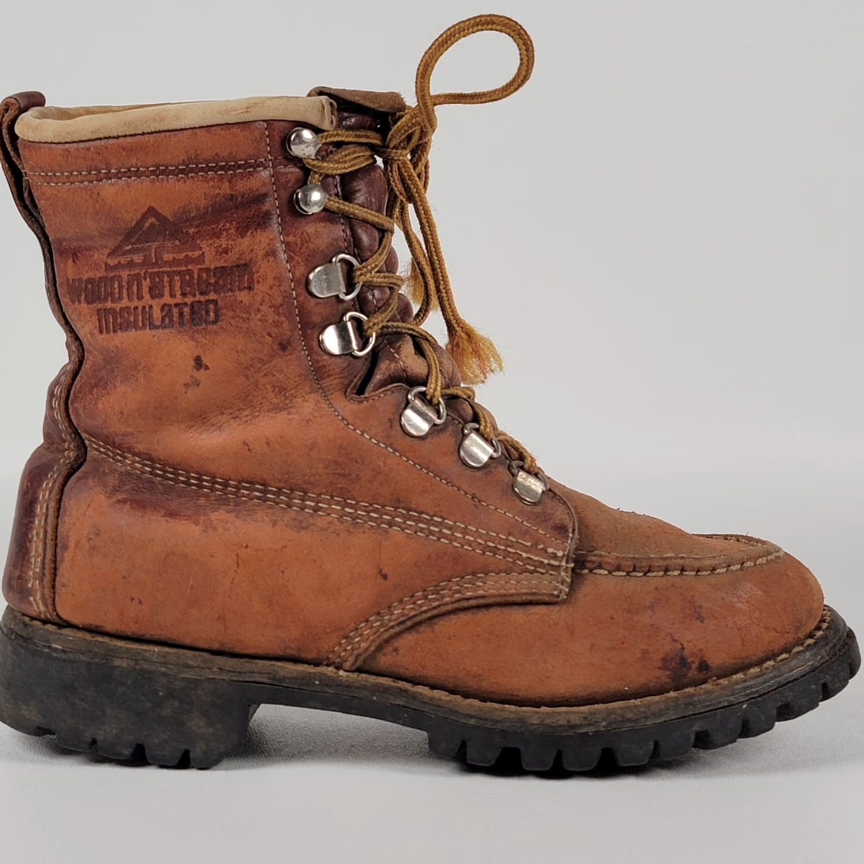 Vintage VINTAGE Wood Stream Boots Men Brown Leather Workwear Grunge Size 6.5 N Boots Size US 7 / EU 40 - 4 Thumbnail