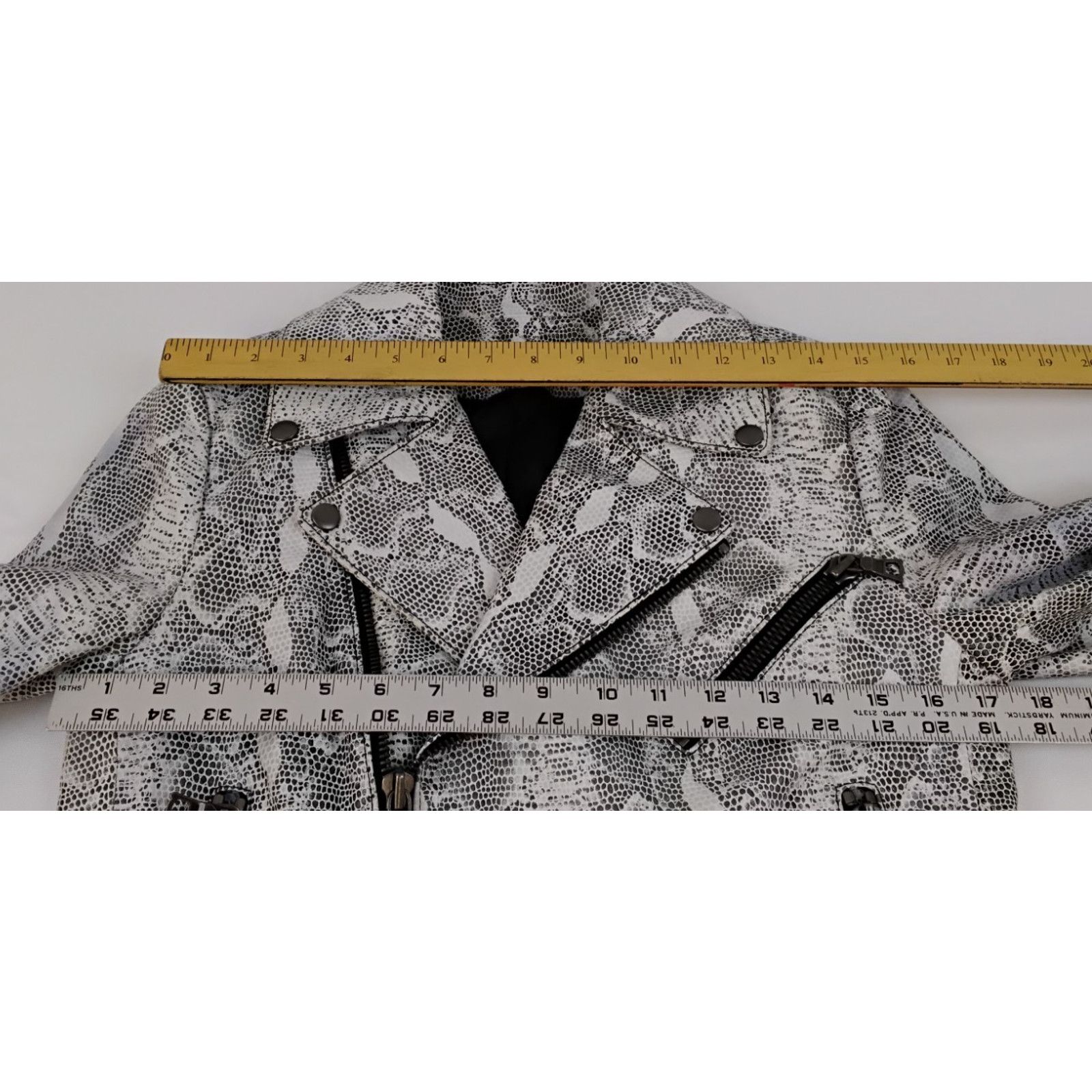 Alice + Olivia Alice & Olivia Leather Jacket Women's S Black/White Lamb Size S / US 4 / IT 40 - 17 Thumbnail