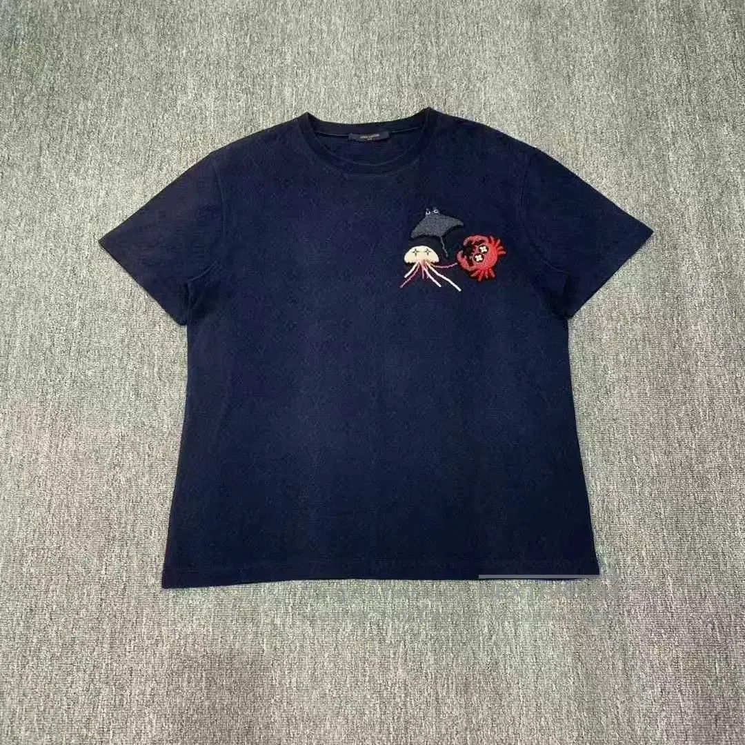 Louis Vuitton blue ocean pattern short sleeve polo shirt. Size US L / EU 52-54 / 3 - 4 Thumbnail