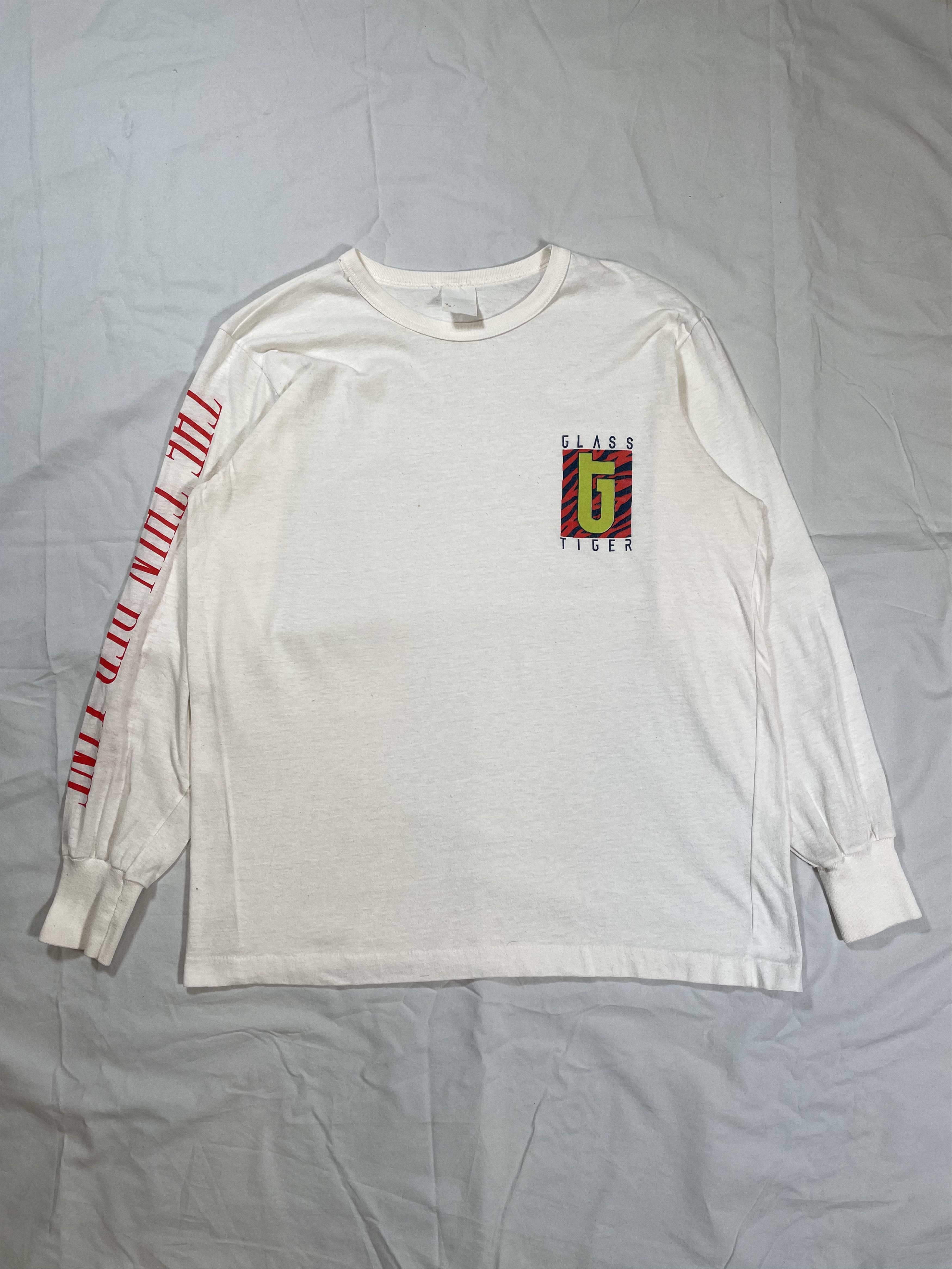Band Tees × Vintage VTG 1986 Glass Tiger The Thin Red Line Album Band T-Shirt Size US L / EU 52-54 / 3 - 1 Thumbnail