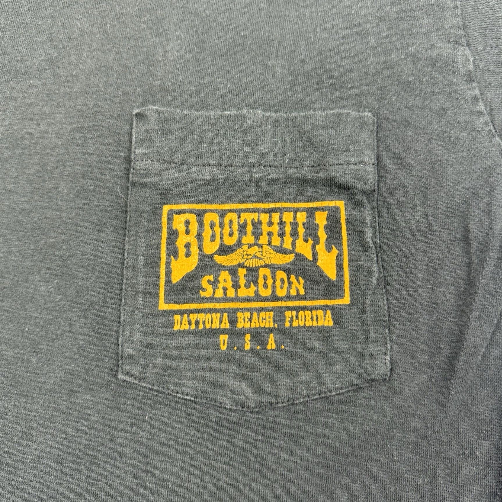 Fruit Of The Loom VINTAGE Boothill Saloon T Shirt Adult Medium 20th Anniversary Biker Bar 1994 USA Shirt Mens Black 90s USA Size US M / EU 48-50 / 2 - 4 Thumbnail
