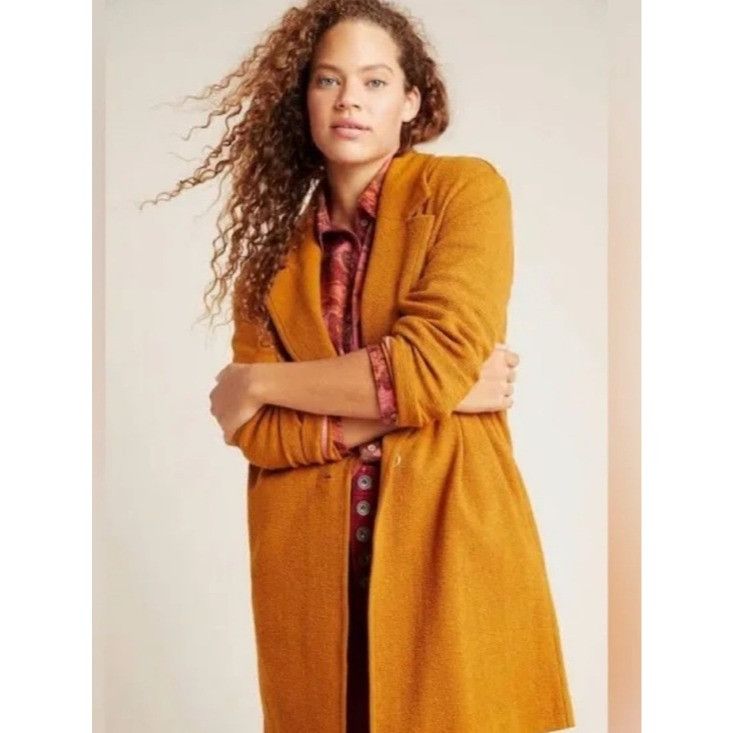 Anthropologie By Anthropologie Corinthia Long Unstructured Blazer Small Size S / US 4 / IT 40 - 1 Thumbnail