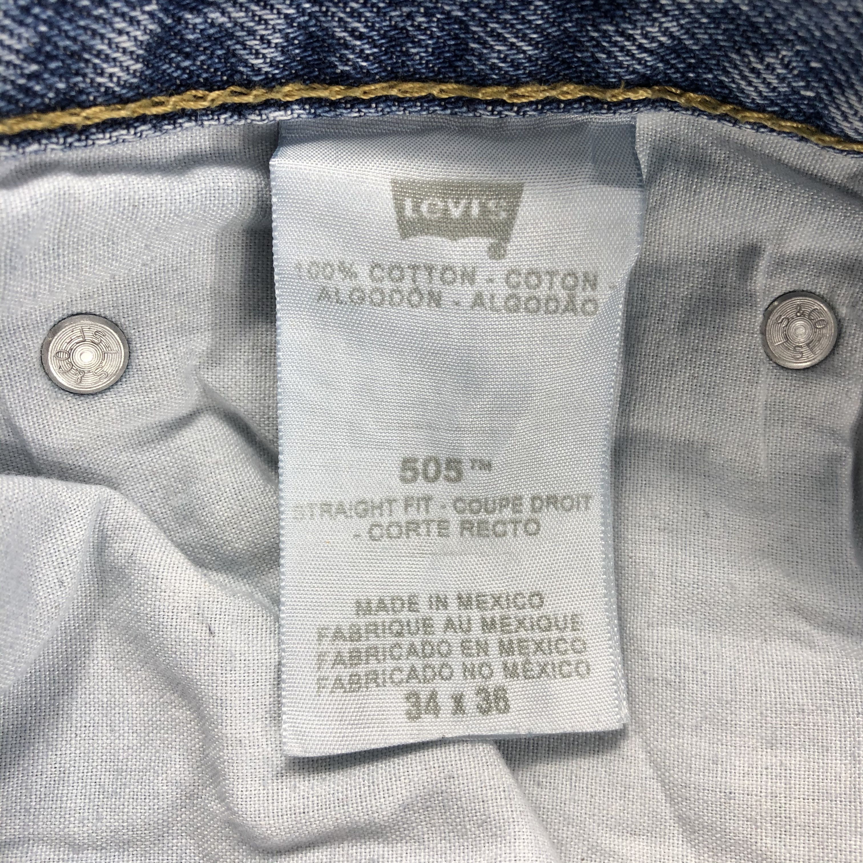 Levi's Vintage Blue Wash Levis 505 Jeans-J1624 Size US 35 - 10 Thumbnail