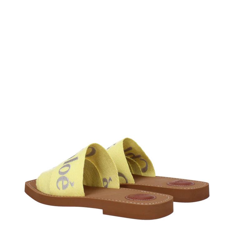 Chloe ob1o1e1024 Fabric Slippers Clogs in Yellow Size US 6 / IT 36 - 4 Thumbnail