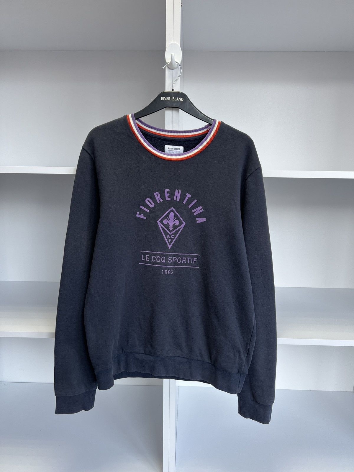 Le Coq Sportif × Vintage Vintage Le Coq Sportif Fiorentina Football Sweatshirt Size US L / EU 52-54 / 3 - 4 Thumbnail
