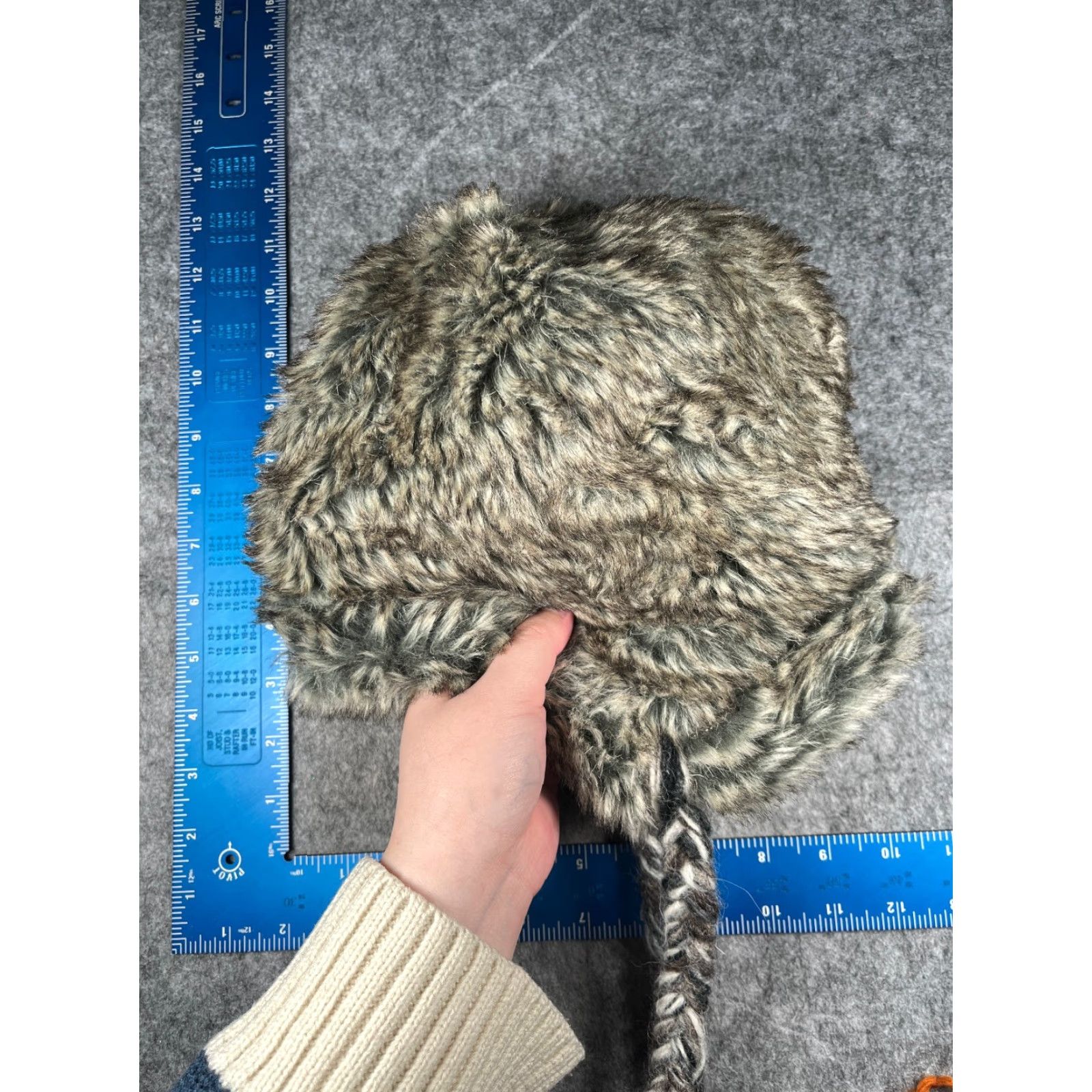 Vintage Himalaya Collection Beanie Hat Adult One Size Gray 100% Wool Lined Ear Flap Knit Wool Geometric Inspected Casual Workwear Mens Womens Unisex Adults Size ONE SIZE - 6 Thumbnail