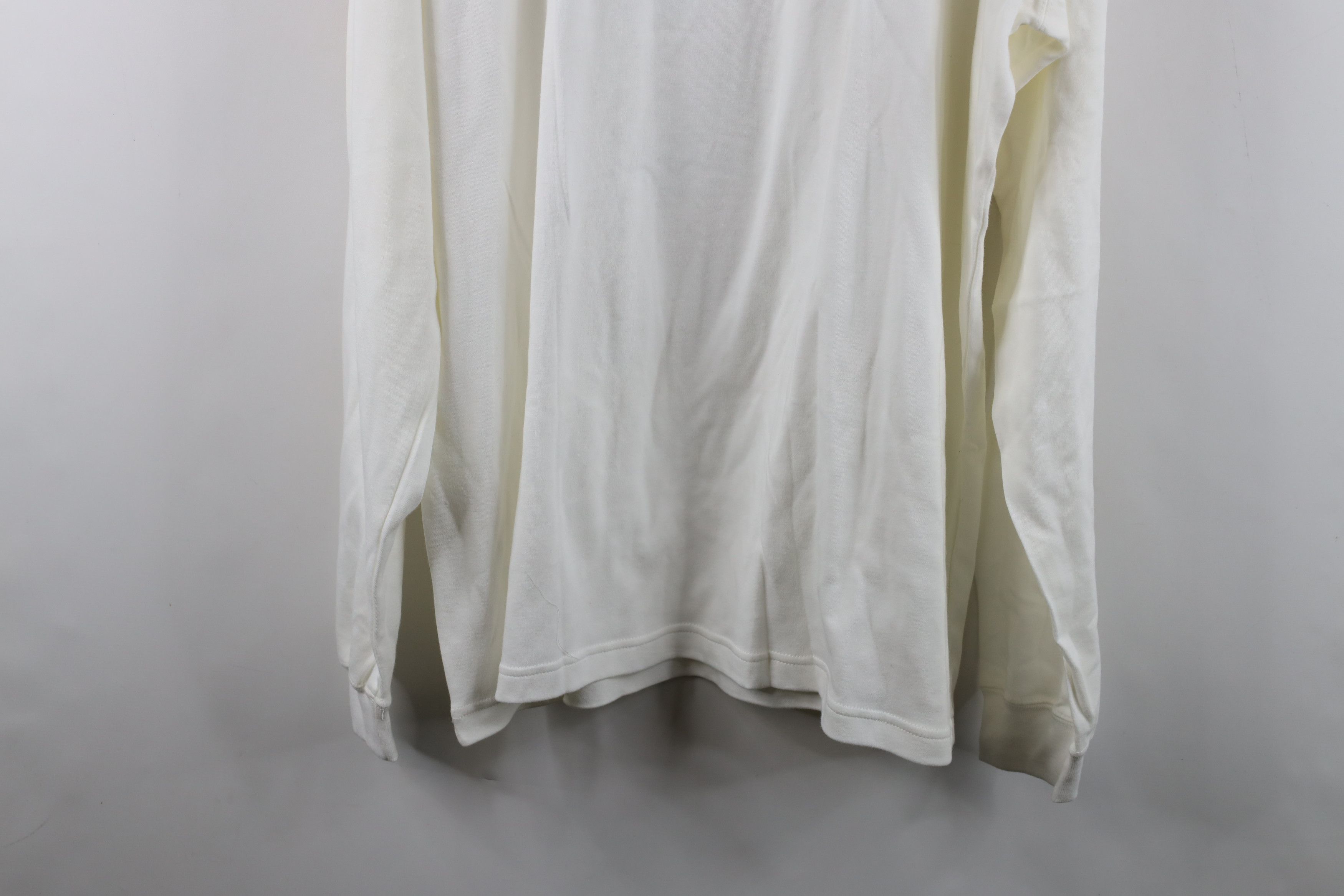 J.Crew Vintage 90s J Crew Soft Cotton Knit Turtleneck T-Shirt White Size US XL / EU 56 / 4 - 11 Thumbnail