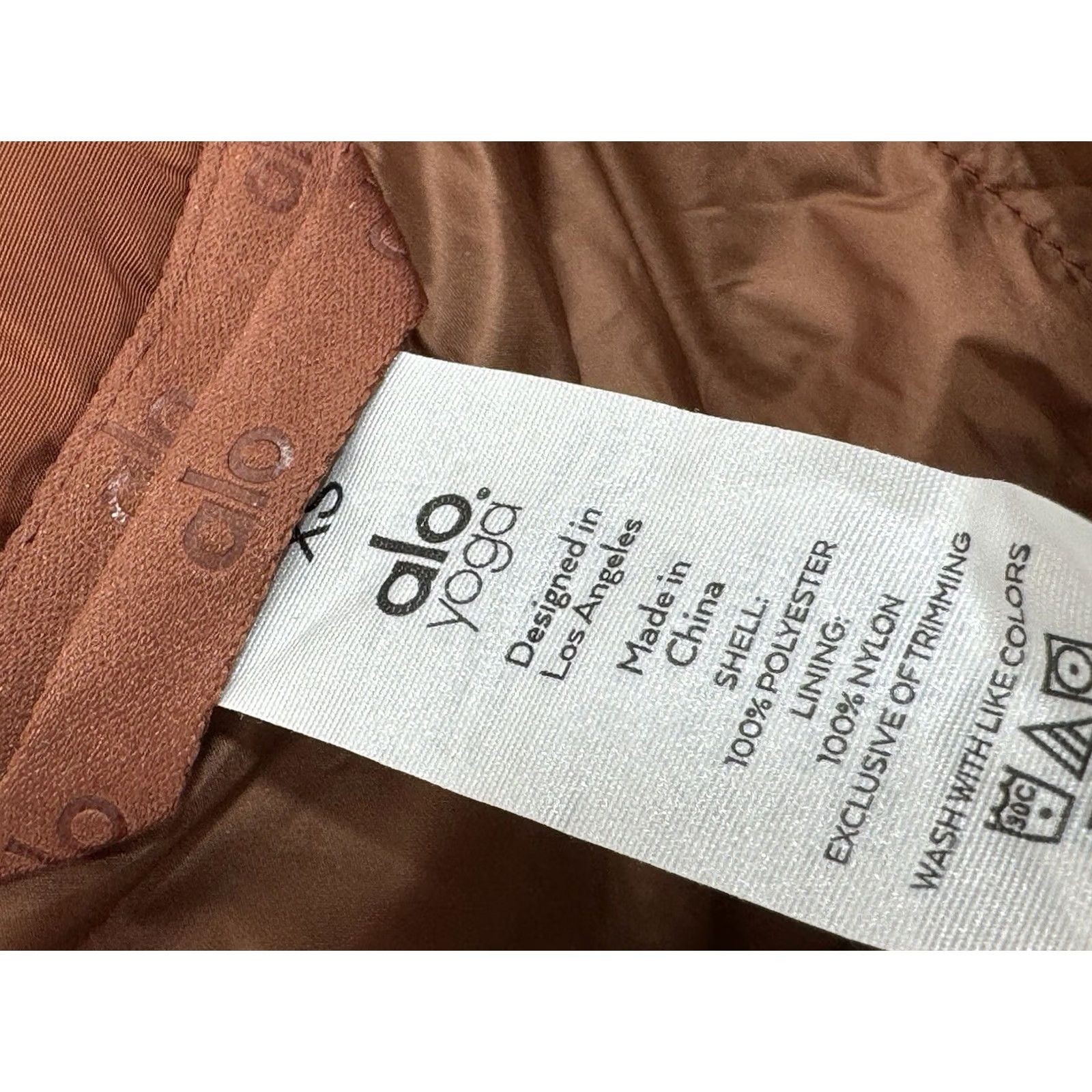 Alo VINTAGE ALO Mens XS Full Zip Jacket Bomber Yoga Burnt Orange Rust - EXCELLENT Size US XS / EU 42 / 0 - 7 Thumbnail