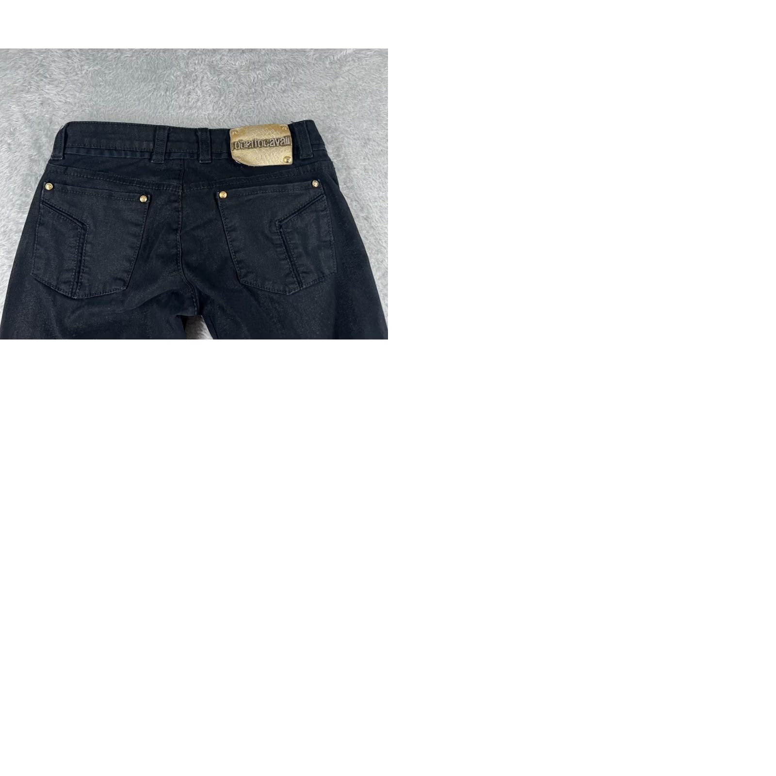 Roberto Cavalli VINTAGE Roberto Cavalli Jeans Women’s 26 Black Denim Bootcut 26x29 Dark Wash 80s 90s Designer Pants Womens Chrysler? Size 26" / US 2 / IT 38 - 10 Thumbnail