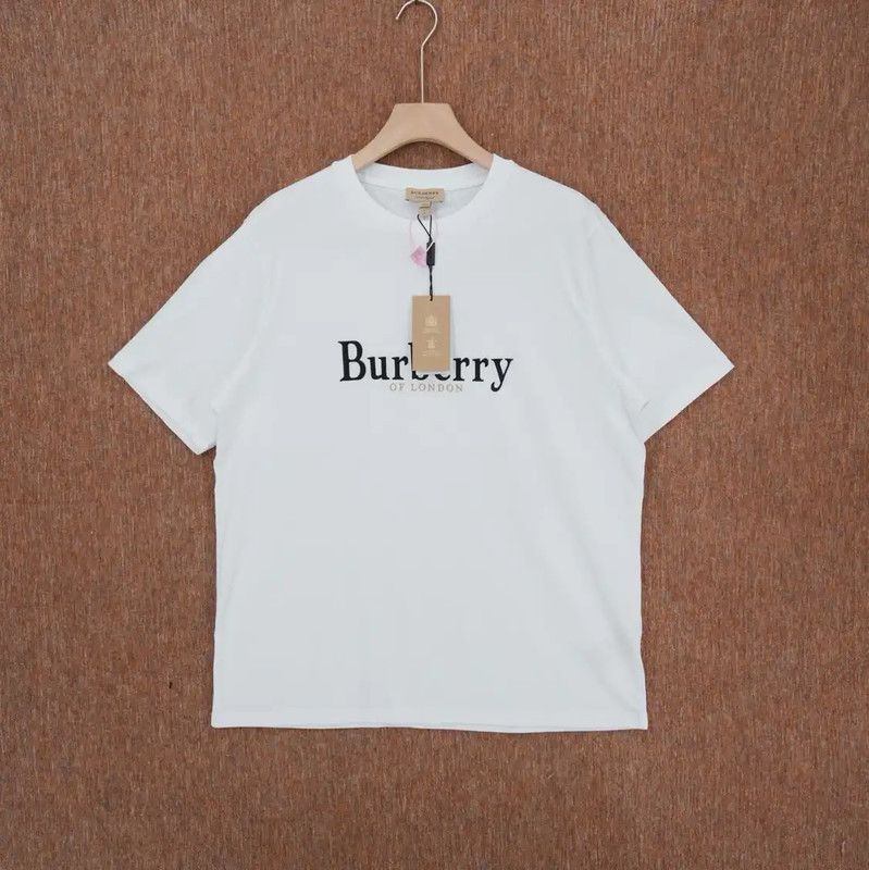 Burberry Burberry White Embroidered Logo Short Sleeve T-Shirt Size US L / EU 52-54 / 3 - 1 Thumbnail