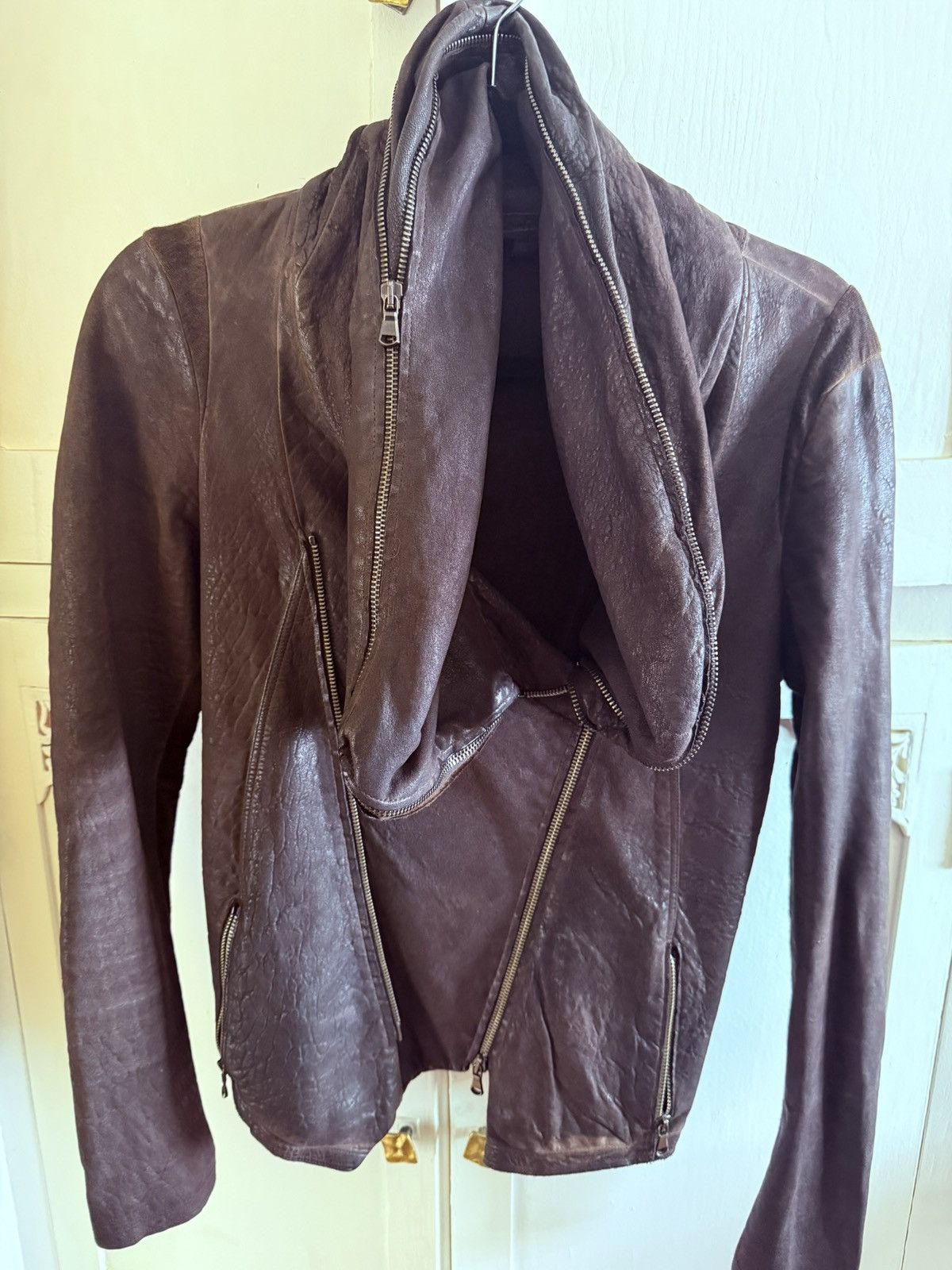 Donna Karan Leather short Jacket Size M / US 6-8 / IT 42-44 - 11 Thumbnail