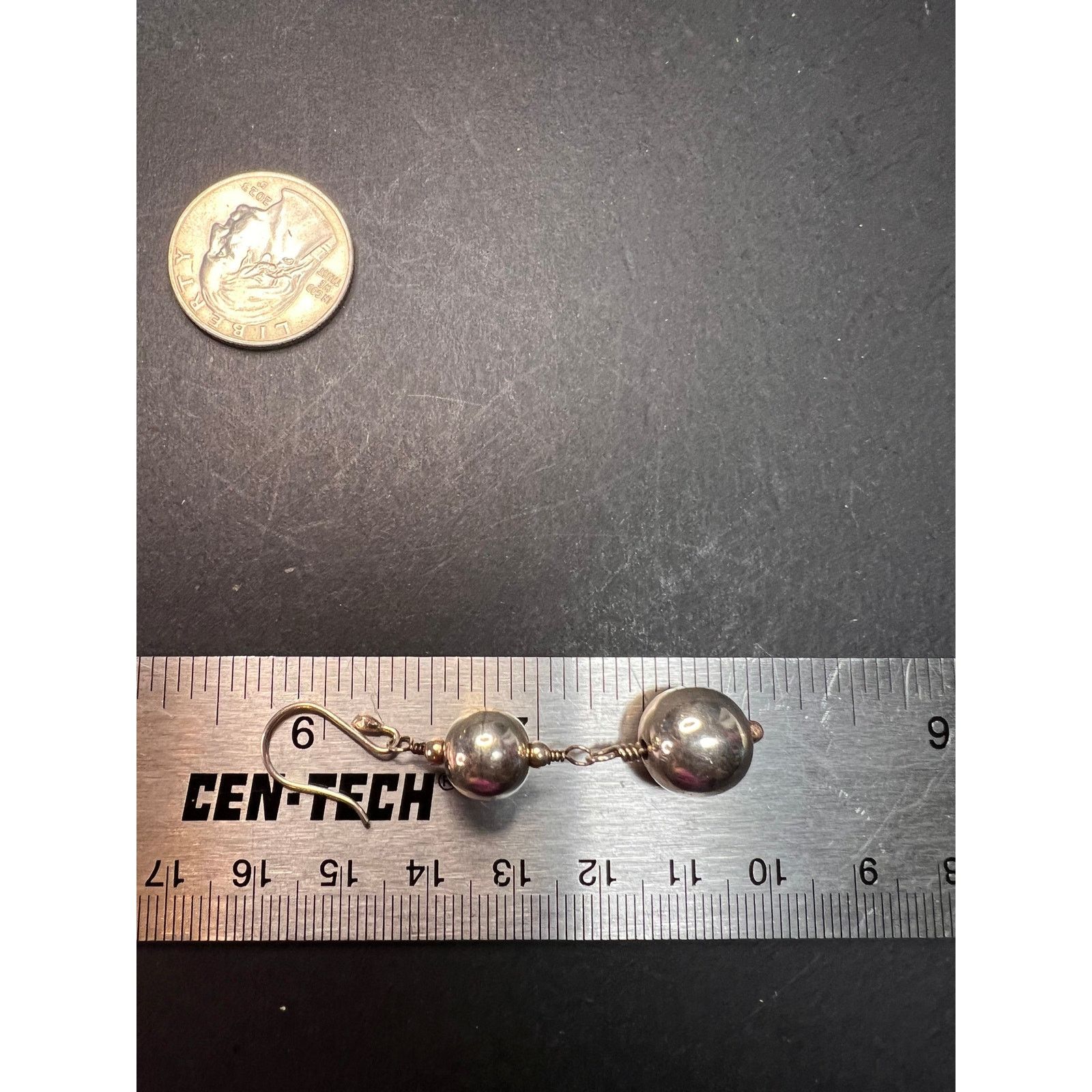 Other Vintage sterling silver graduated ball dangling earrings Size ONE SIZE - 10 Thumbnail