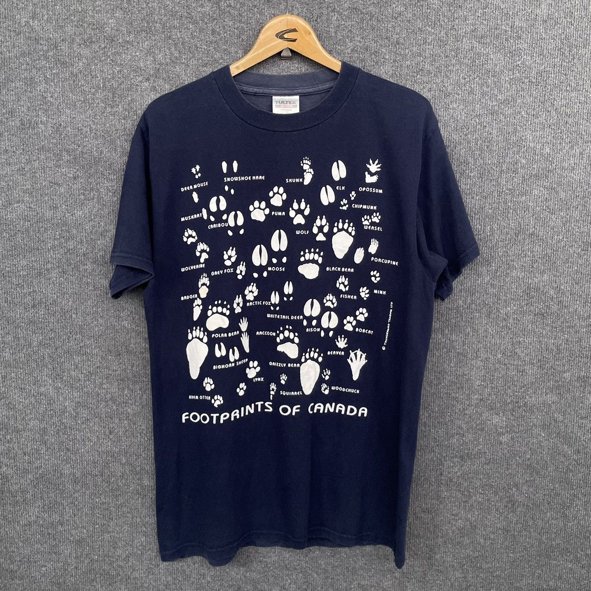 Vintage Vintage 1990s Footprints of Canada T Shirt Size US M / EU 48-50 / 2 - 1 Thumbnail