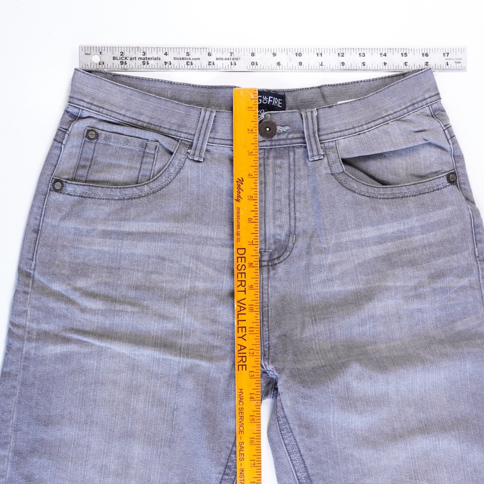 Ring Of Fire Ring of Fire Cotton Denim Jean Shorts Wide Leg Size 32 Gray Size US 32 / EU 48 - 2 Thumbnail