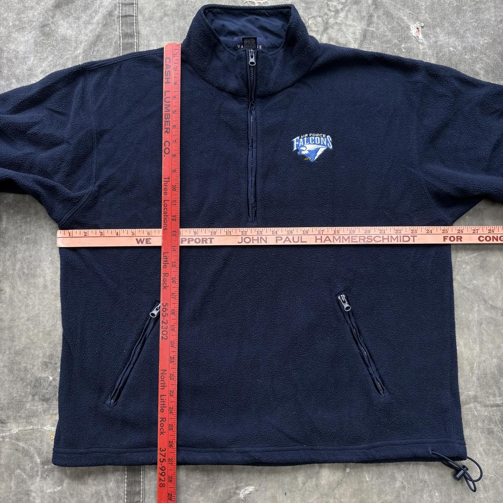 Vintage Vintage 90s Y2K Air Force Falcons Fleece 1/4 Zip Pullover Size US L / EU 52-54 / 3 - 4 Thumbnail