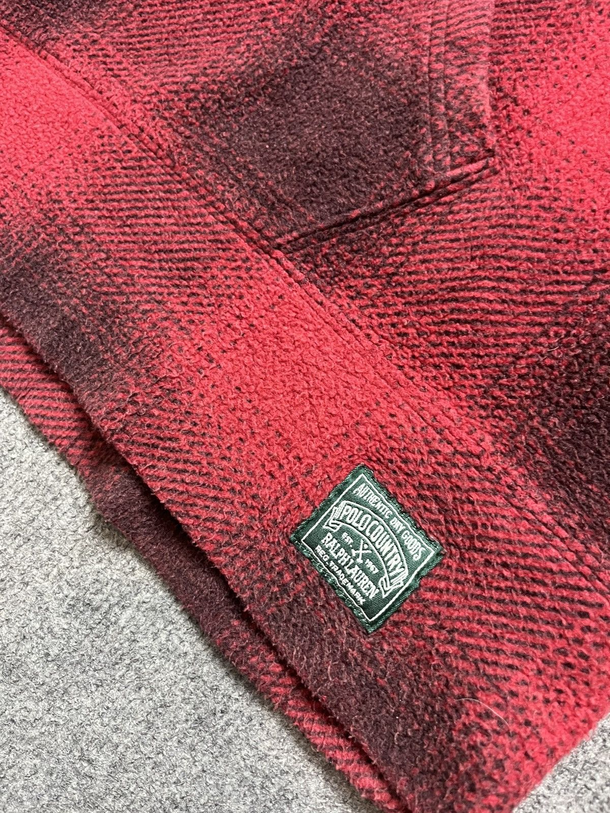 Ralph Lauren Polo Ralph Lauren Plaid Brushed Fleece Half Zip Hoodie Size US XL / EU 56 / 4 - 5 Thumbnail