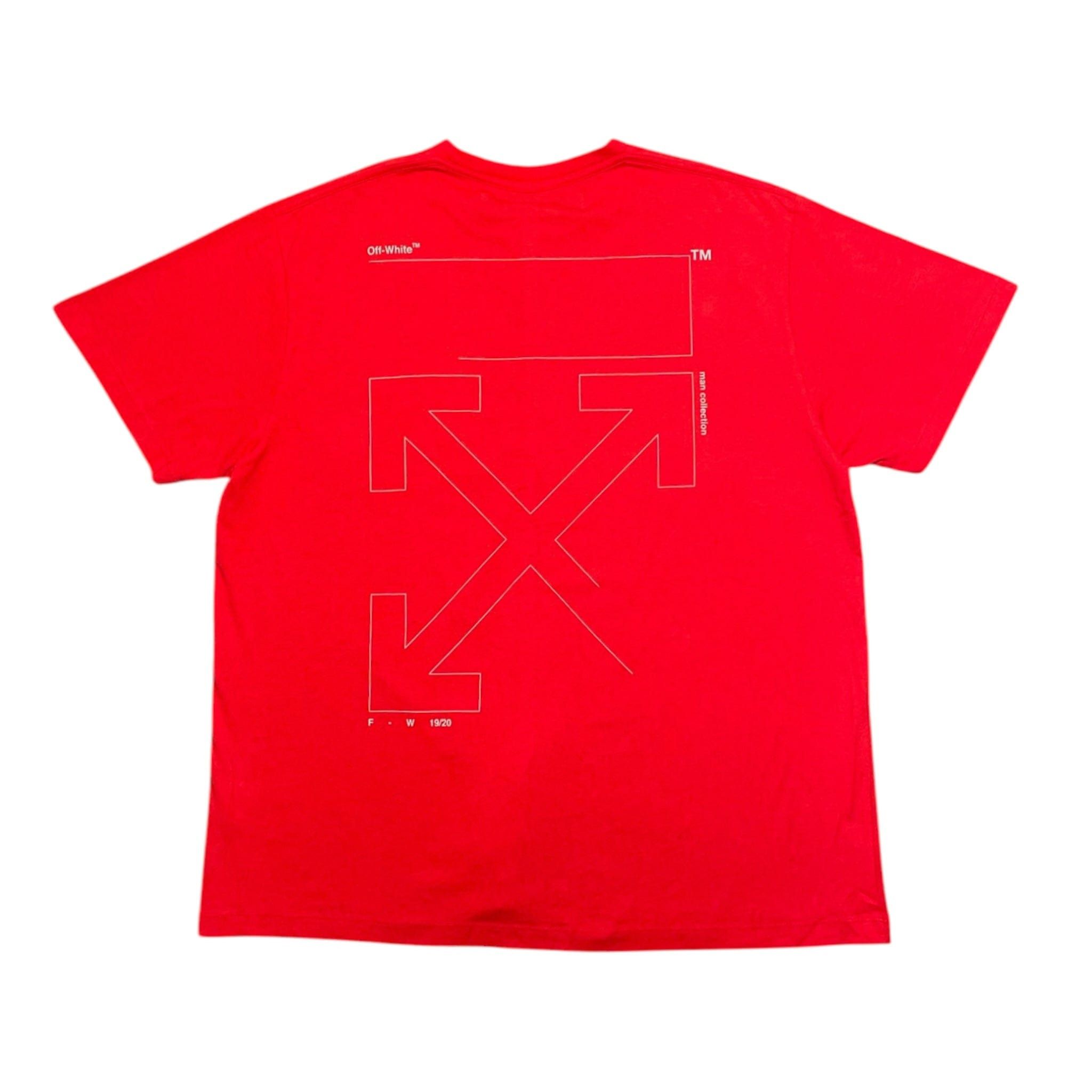 Oversized Unfinished Short Sleeve Tee Shirt Red Silver