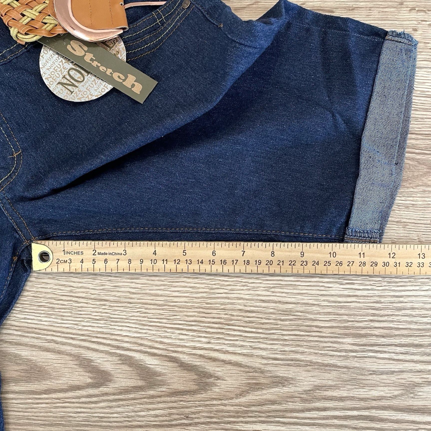 Vintage VINTAGE Nofuze Jeans Women's Bermuda Shorts Size 12 Blue Cotton Blend Denim Stretch Mid Rise Size 34" / US 12 / IT 48 - 6 Thumbnail