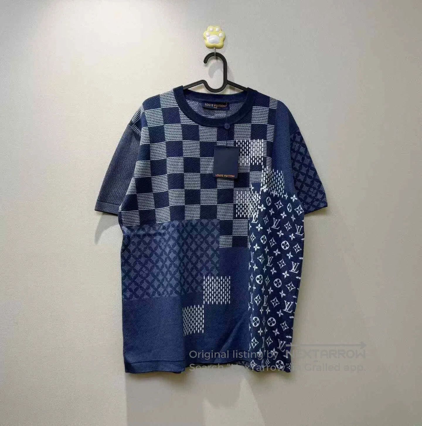 Louis Vuitton LV x NIGO Checkerboard Logo Knit T-shirt. Size US L / EU 52-54 / 3 - 1 Thumbnail
