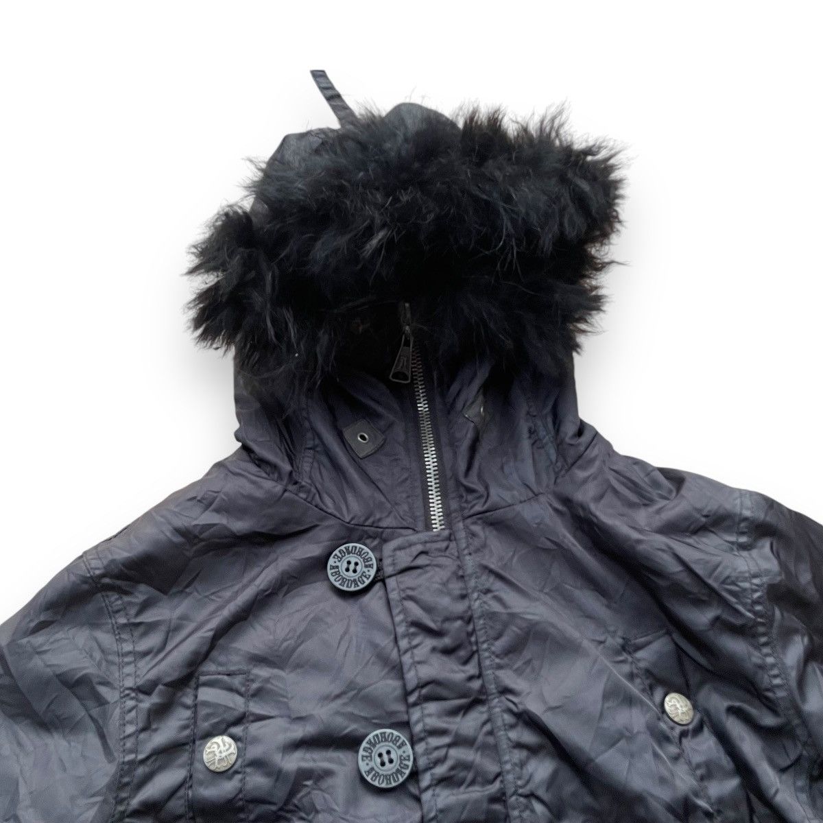 If Six Was Nine × Roen × Seditionaries ABORDAGE HIROMU TAKAHARA SKULL FUR RACOON PUNK GOTHIC JACKET Size US M / EU 48-50 / 2 - 6 Thumbnail