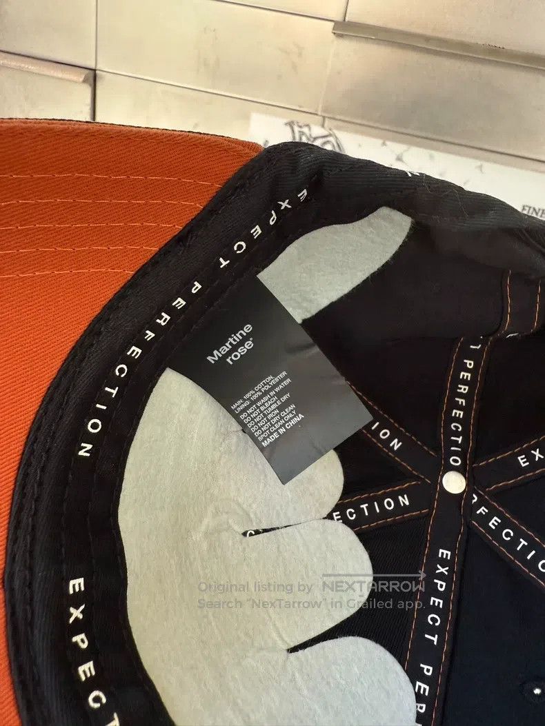 Martine Rose Martine Rose 25SS Embroidered Orange Bright Line Baseball Size ONE SIZE - 3 Thumbnail