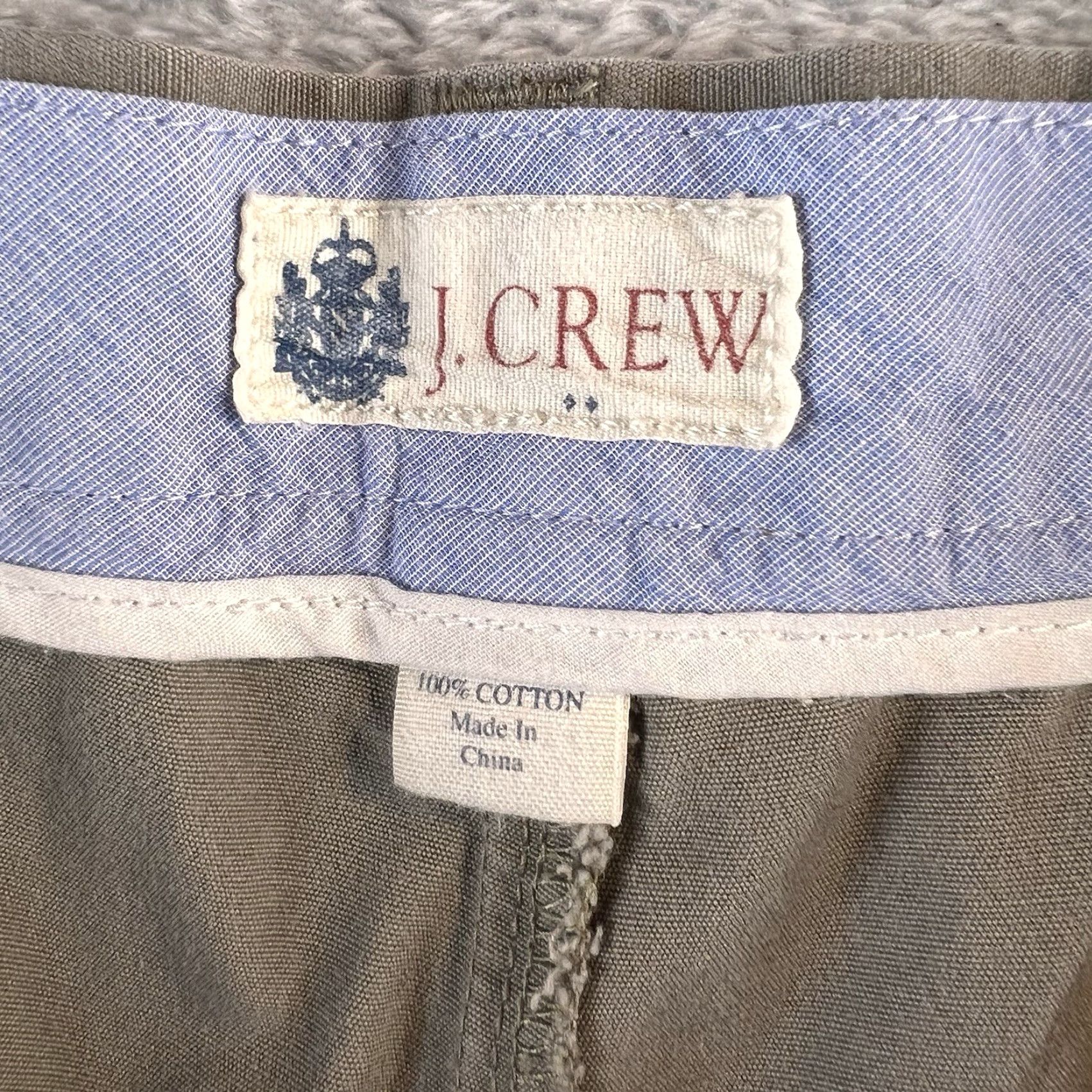 J.Crew J.CREW Flat Front Shorts Khaki Beige Mens 38 Fits 36 Chino Casual Workwear Regular Waist 36x10in Pocket Pockets Twill Cotton Belt Loops Preppy Style Size US 38 / EU 54 - 3 Thumbnail