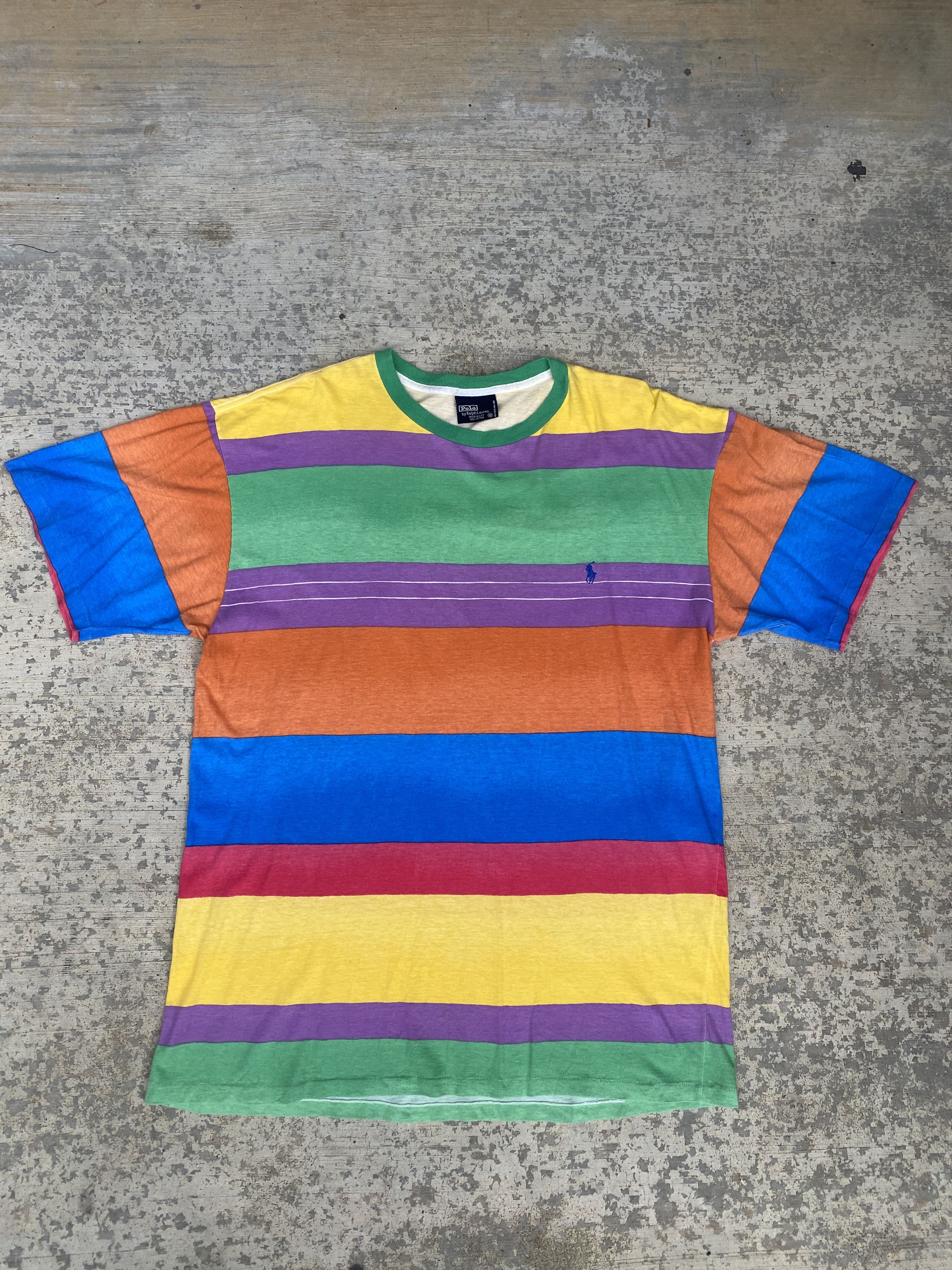Polo Ralph Lauren ⚡️RARE⚡️ Vintage 90’s Polo Ralph Lauren striped tshirts Size US M / EU 48-50 / 2 - 1 Thumbnail