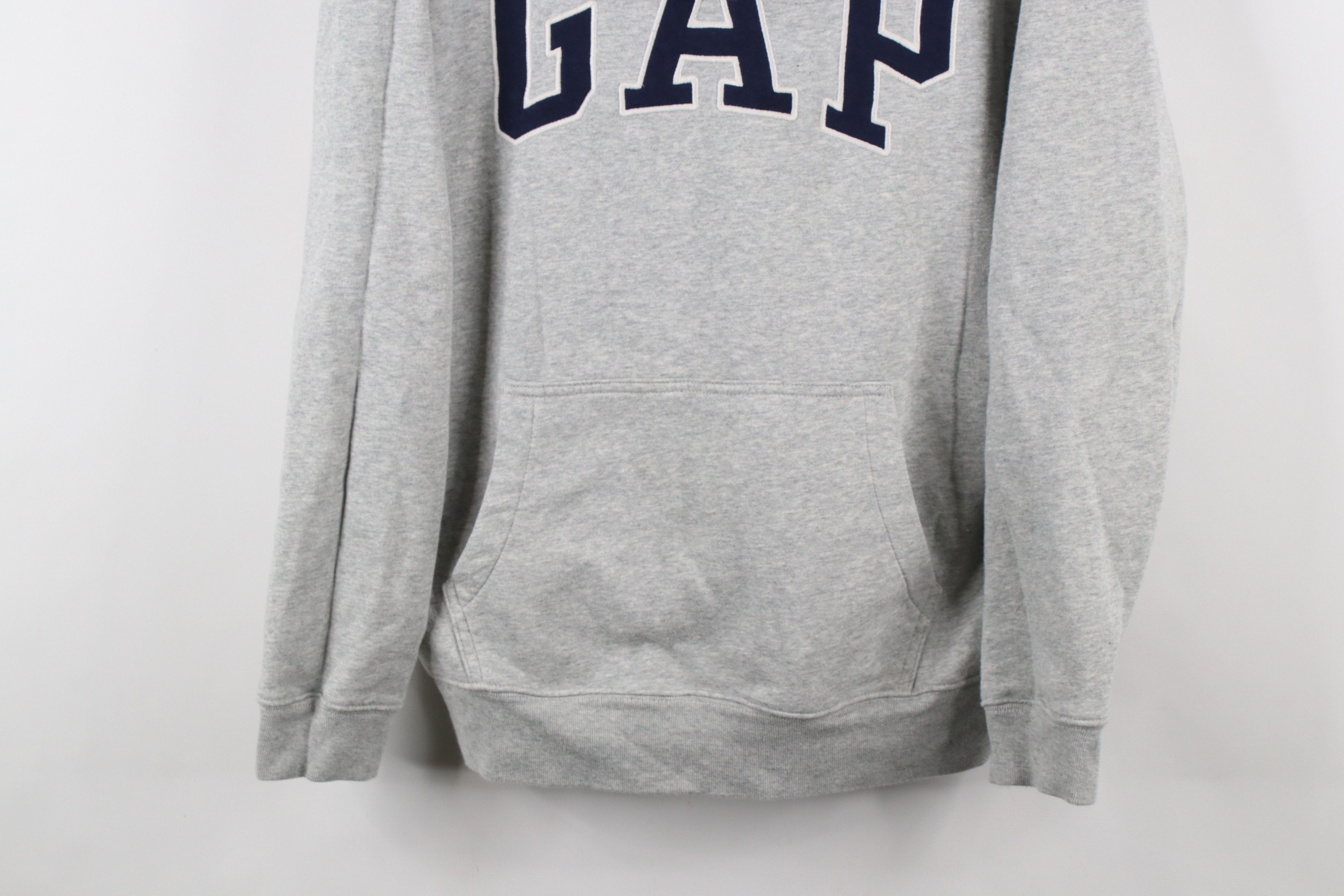 Gap × Vintage Vintage Y2K Gap Block Letter Hoodie Sweatshirt Heather Gray Size US L / EU 52-54 / 3 - 3 Thumbnail