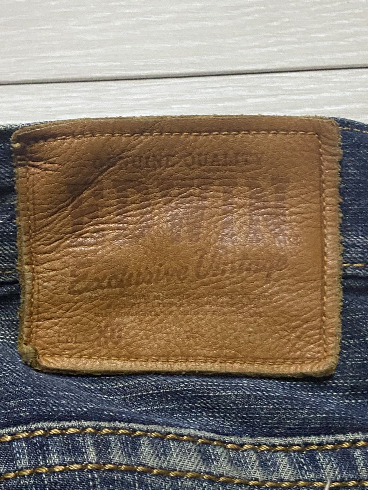Junya Watanabe Edwin Exclusive Vintage Mud Wash Distressed Repair Jeans Size US 34 / EU 50 - 12 Thumbnail