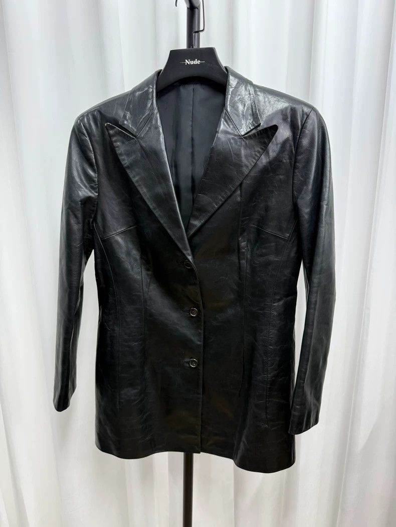 Yohji Yamamoto yohji yamamoto size os Leather jacket 2504-Nextarrow Size US M / EU 48-50 / 2 - 1 Thumbnail