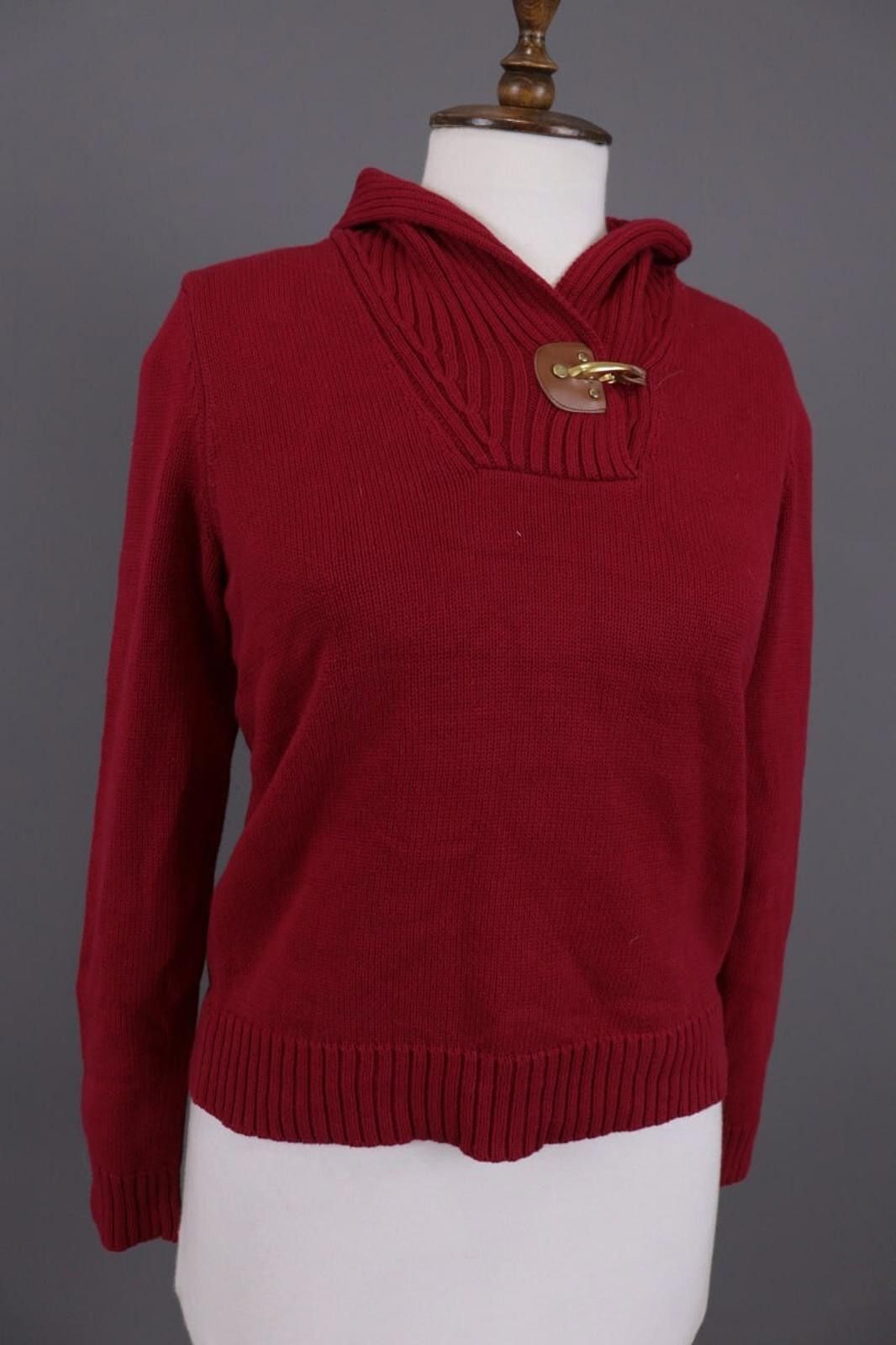 Lauren Ralph Lauren Lauren Ralph Lauren Red High Neck Jumper Sweater Size S Size S / US 4 / IT 40 - 4 Thumbnail