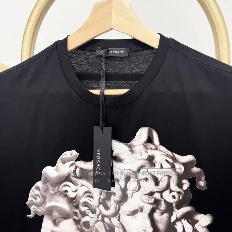 Versace Versace Summer Black Cotton Men's T-Shirt . Size US S / EU 44-46 / 1 - 4 Thumbnail