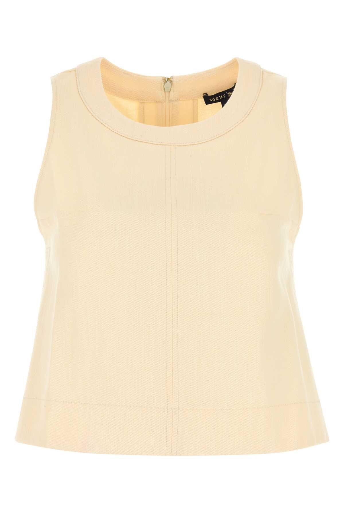 Soeur Cream Cotton Pampa Top Size M / US 6-8 / IT 42-44 - 1 Thumbnail