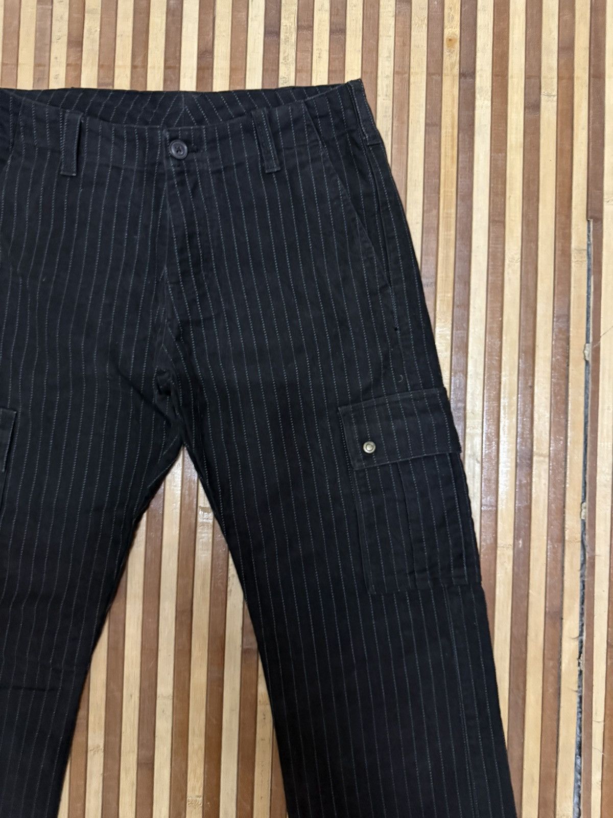 Japanese Brand Japanese Brand Striped Cargo Pants Trousers Multipocket Size US 28 / EU 44 - 4 Thumbnail