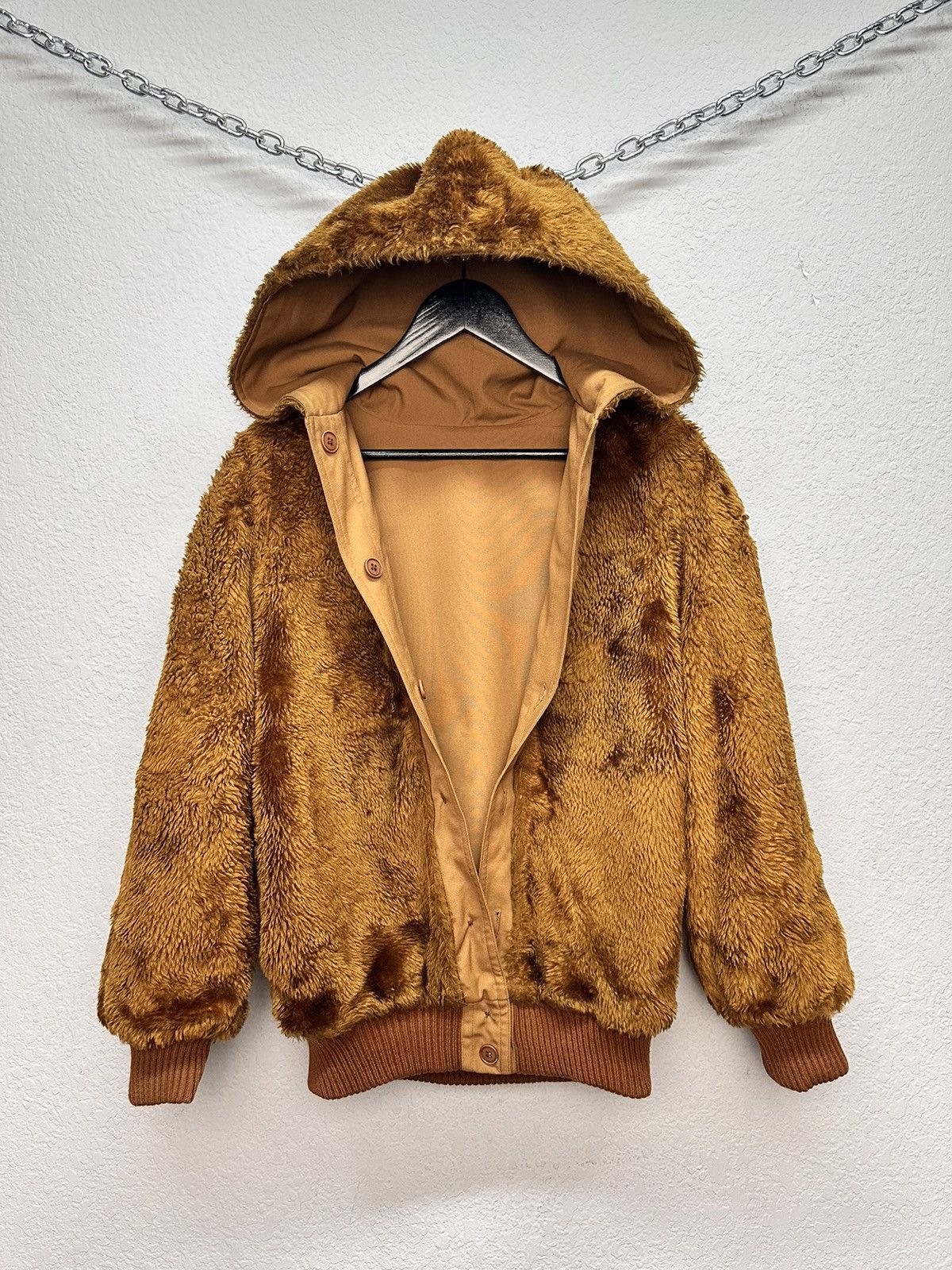 If Six Was Nine Vintage Brown Bomber Jacket Fleece Lined 90s Workwear LGB Size US M / EU 48-50 / 2 - 8 Thumbnail