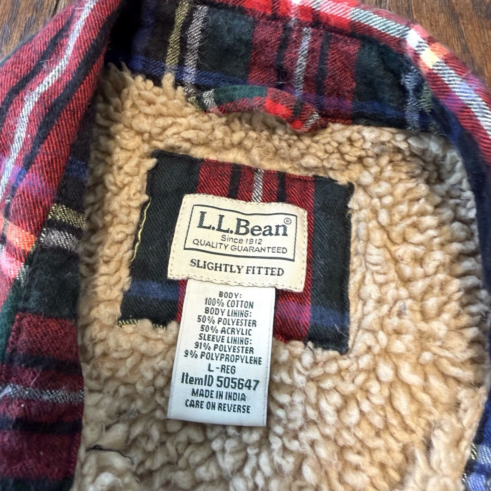Vintage VINTAGE LL Bean Flannel Shirt Jacket Mens Large Sherpa Lined Scotch Tartan Plaid Farm Size US L / EU 52-54 / 3 - 2 Thumbnail