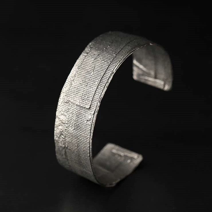 DETAJ Detaj Vintage Silver Band Unisex One Size Bracelet Size ONE SIZE - 2 Thumbnail